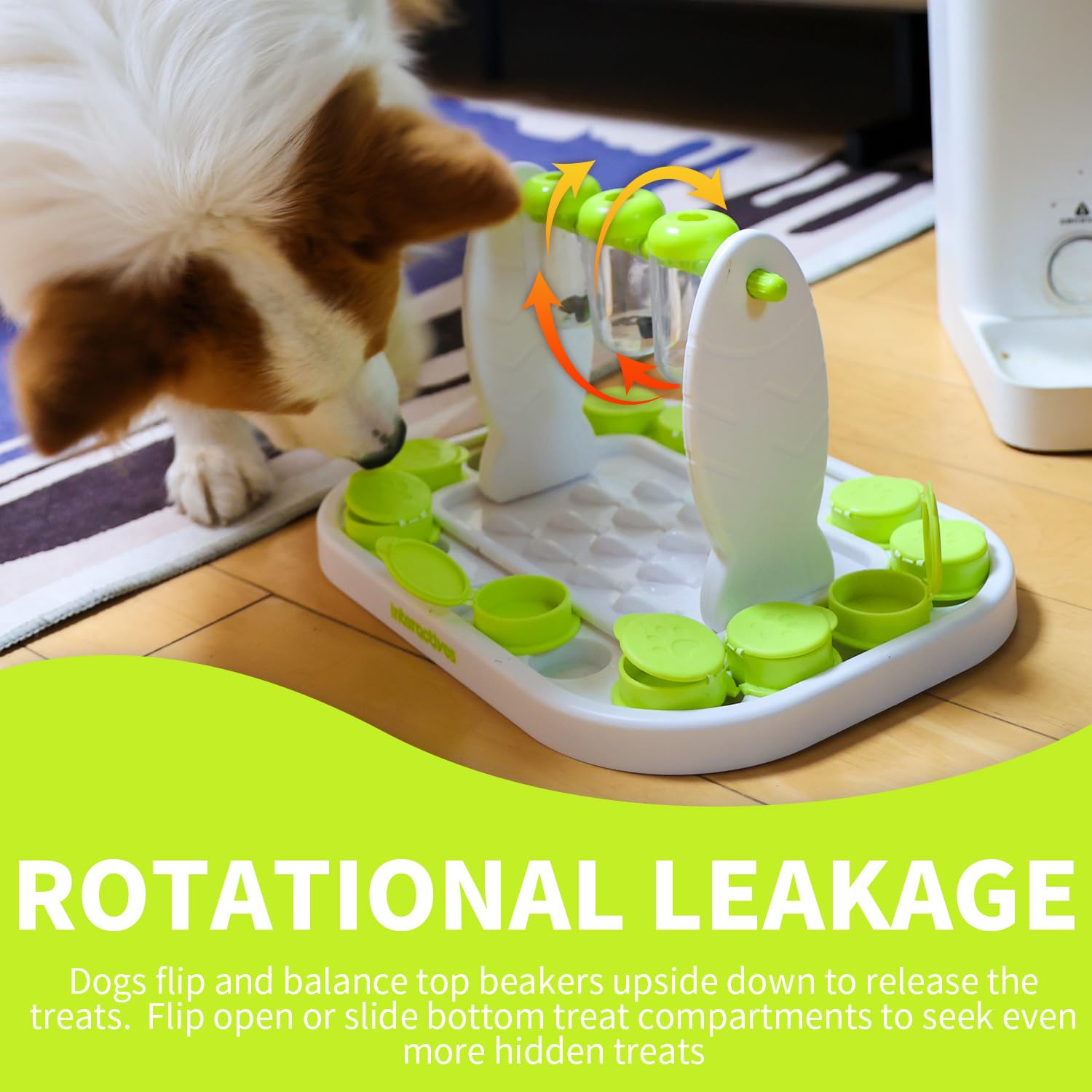 ALL FOR PAWS Dog Puzzle Toy, Level 1 Dogs Puzzle Feeder, Interactive Dog Treat Puzzles for Small Dogs, Fun Treat Bistro Puzzle F