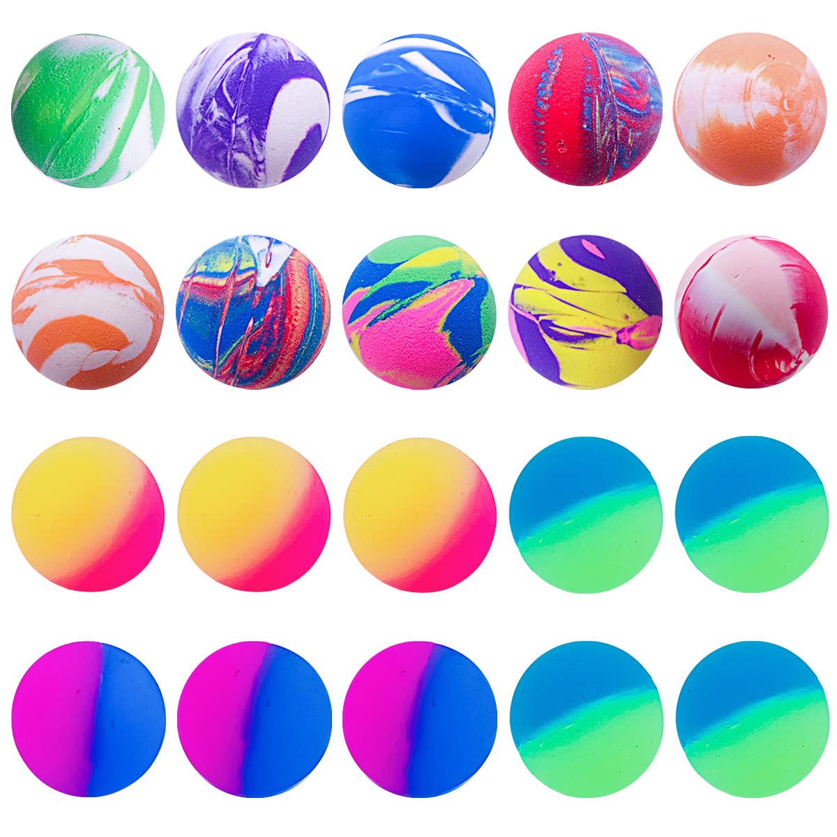 Pet Show 20Pcs 1.2 Inch Cat Toy Bouncy Balls Interactive Kitten Bouncing Ball For Indoor Cats Pet Birthday Gift Colorful Chase R