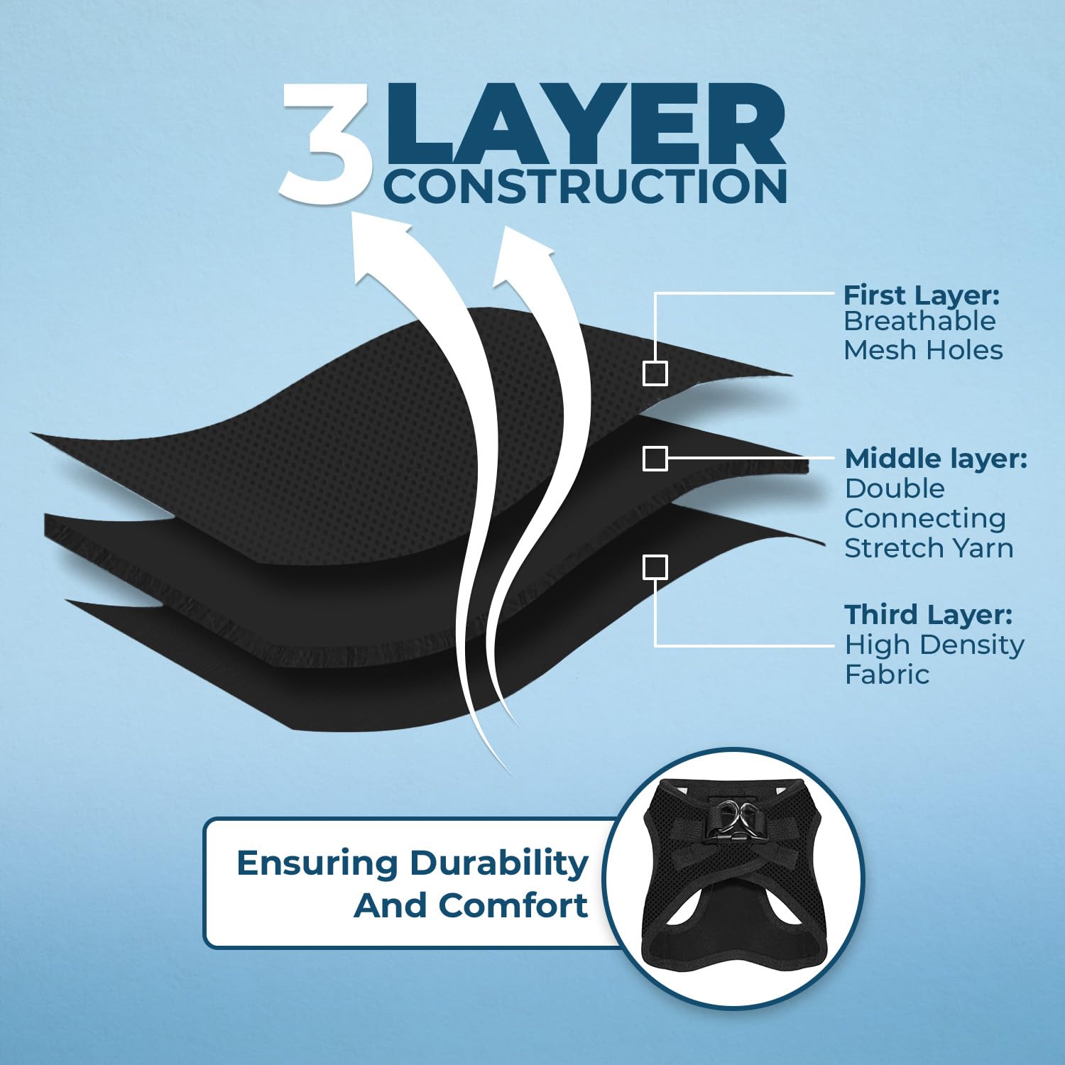 Voyager Step-In Air Dog Harness - All Weather Mesh, Reflective, No Pull Harness For Small, Medium Dogs, Cats - Secure With Hook & Loop Fastener, Buckle, Double D-Rings - Black/Black Trim, Xs