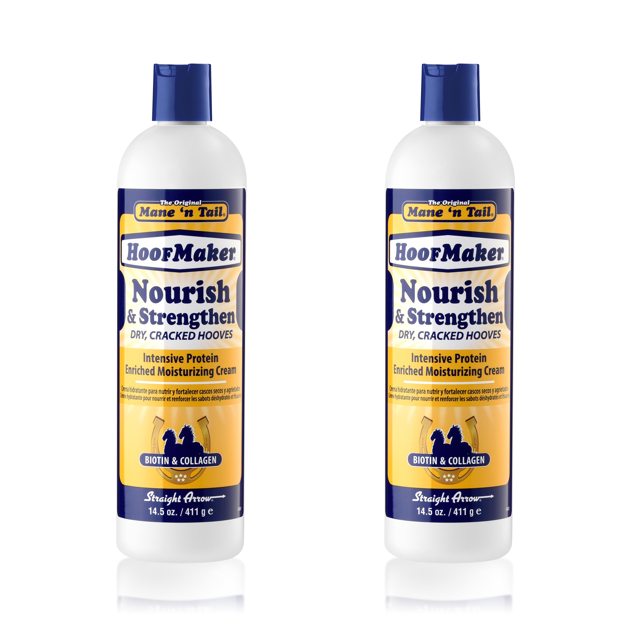 Mane n Tail Hoofmaker Hand & Nail Therapy (14.5 Oz Each, 2 Pack) - Fragrance-Free, Biotin & Collagen-Enriched Moisturizing Crea