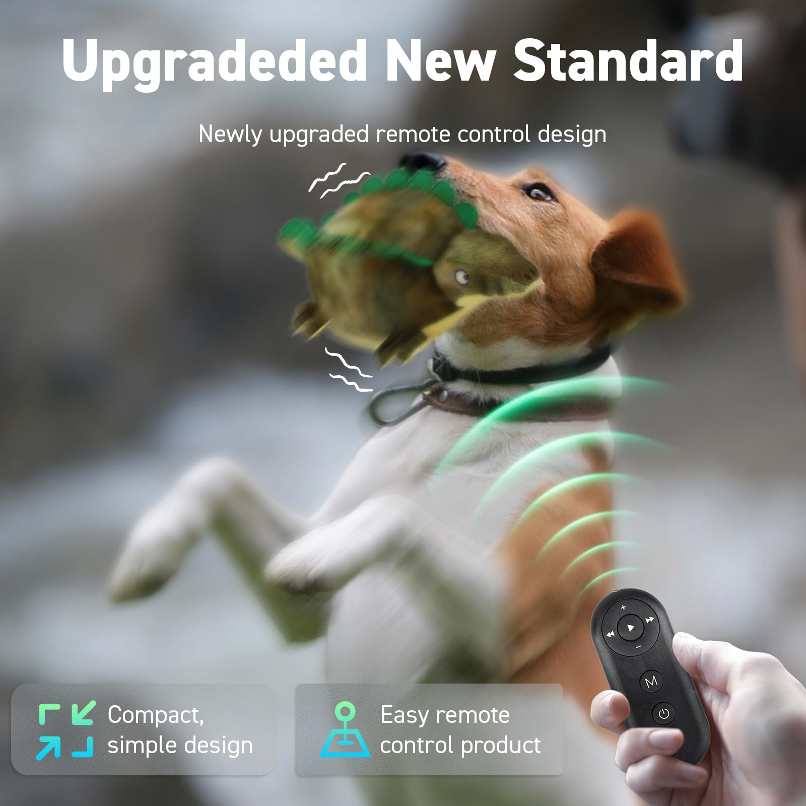 QDAN Interactive Dog Toys: [ 2025 Newly Upgraded] Remote Control, Rechargeable Dog Toys to Keep Them Busy, Squeaky Soccer Balls