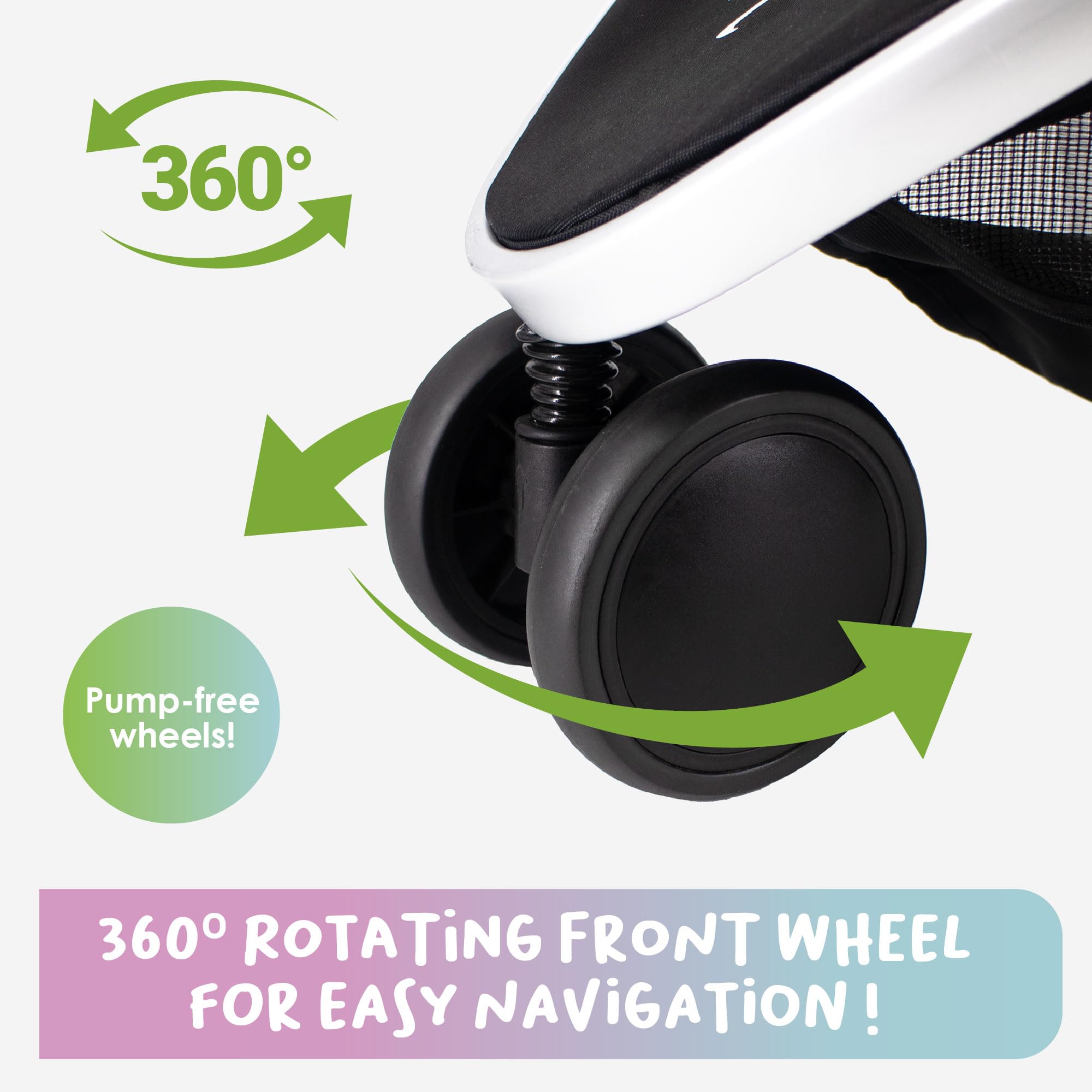 Petique 3-In-1 Newport Pet Stroller (Travel Carrier + Car Seat + Stroller), Easy Trifold/Unfold, 360 Front Rotating Wheel, Small