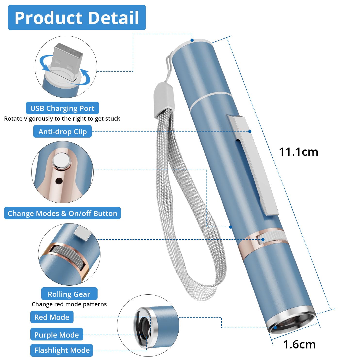 Lzonunl 2 Pieces Cat Toy, Usb Rechargeable, Long Range 5 Modes, Interactive Kitten Dog Cat Mouse Toy For Indoor (Sky Blue