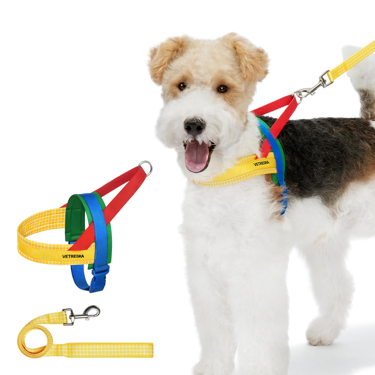 Vetreska Moma Dog Harness And Leash Set, Easy Walk Dog Harness For Small Medium Dogs, No Pull Puppy Harness For Walking And Trai