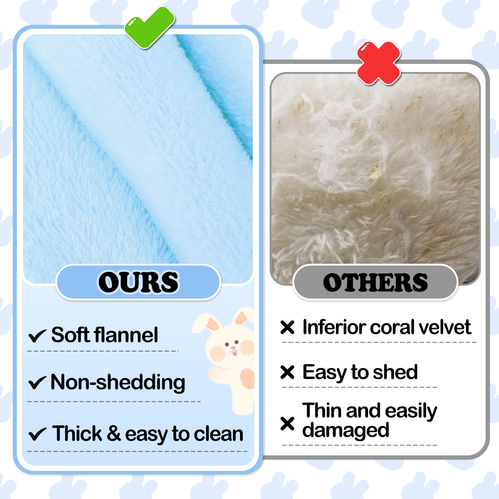 Mewtogo 15.7 X 14In Rabbit Bed - Thickened Soft Bunny Concave Bed, Cuddle Cushion Plush Mat With Cotton Lounger Pillows, Small P