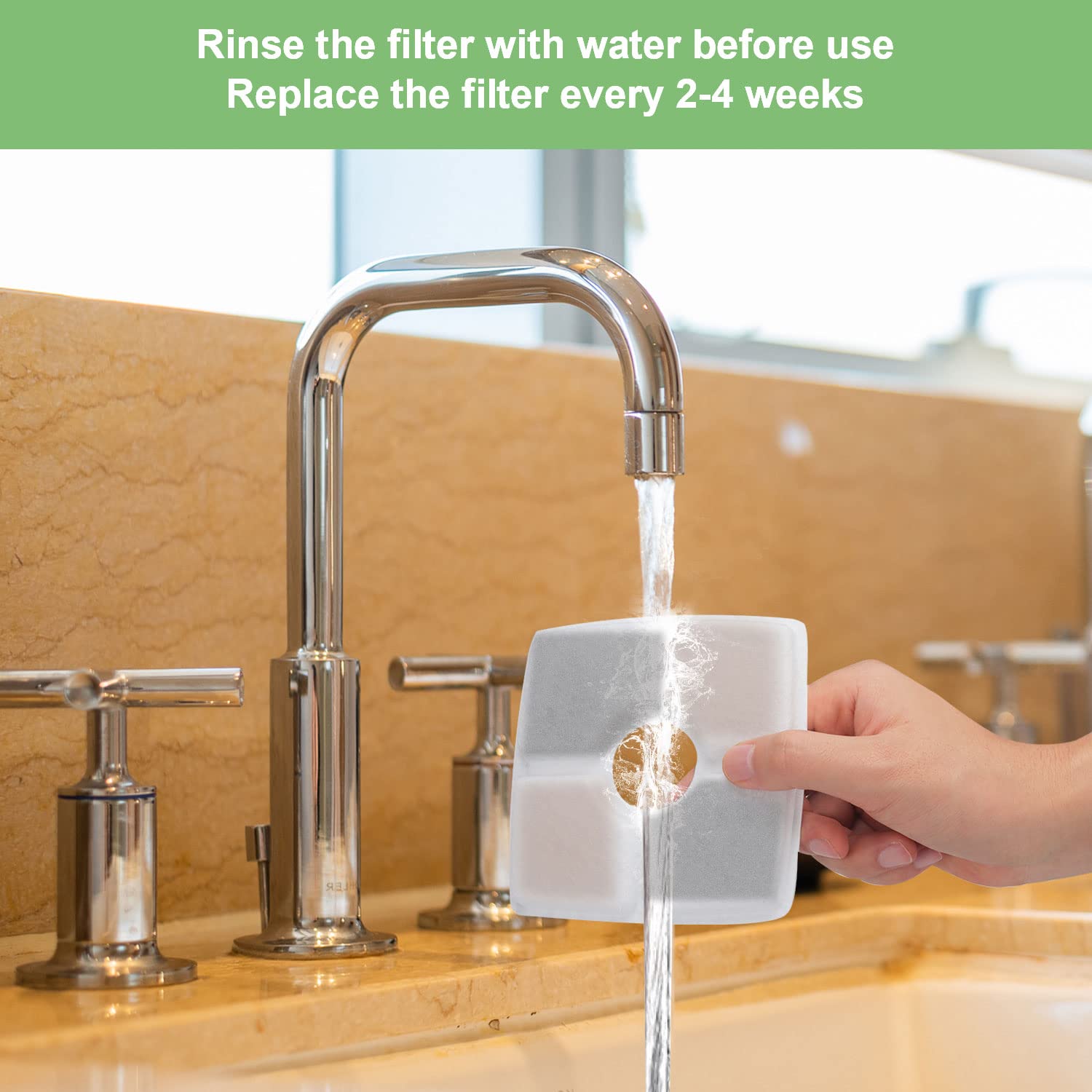 Wonder Creature Cat Fountain Filter For Cubic Cat Water Fountain Stainless Steel Top, 8 Carbon Filters 4 Foam Filters Pack For C