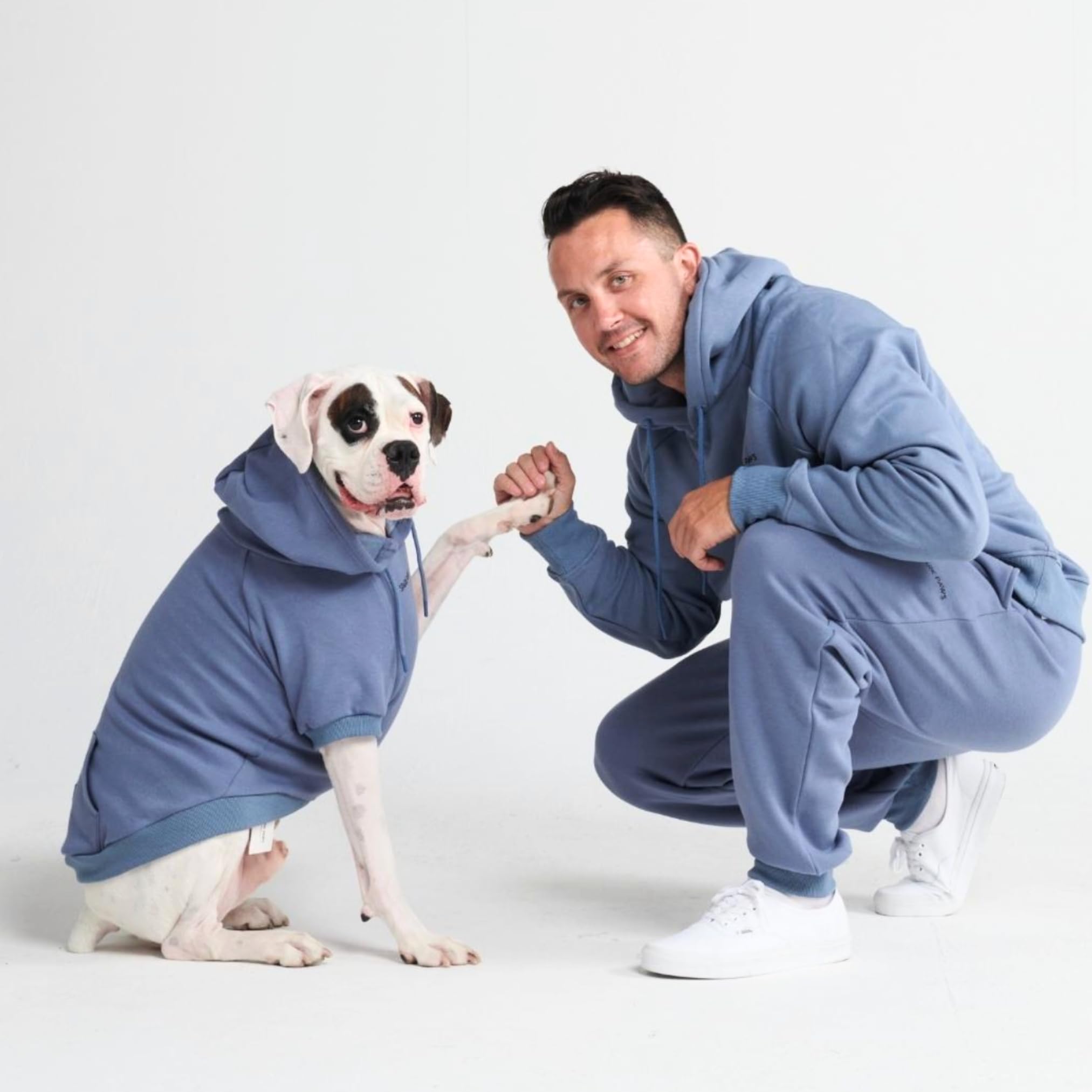 Spark Paws Dog Hoodie - Premium Quality, Buttery Soft, Superior Comfort And Fit, Calming Fleece Interior, Suitable For All Breeds - Slate Blue - M