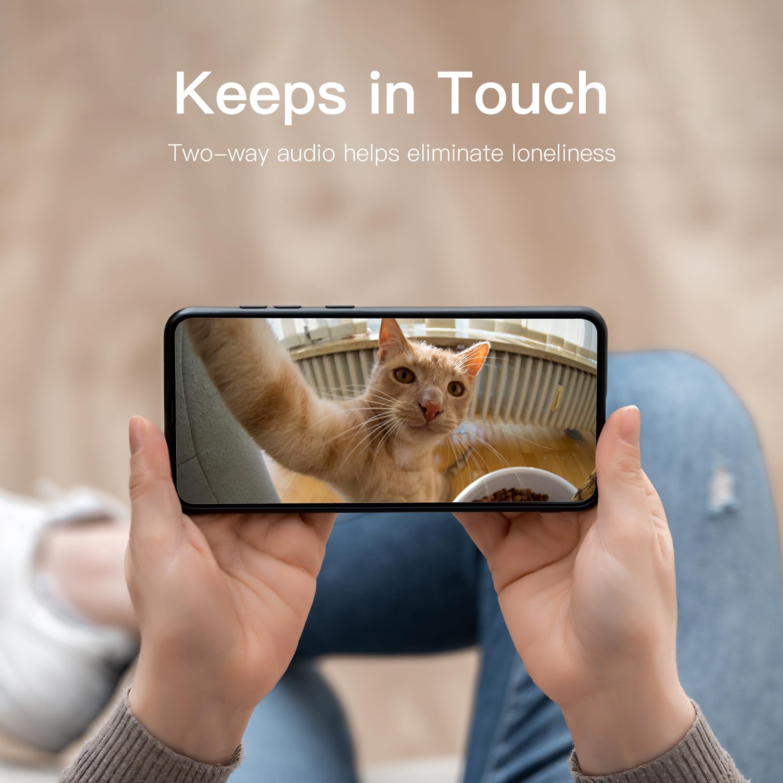 Vimtag Indoor 2.5K/4Mp Pet Camera For Home Security Pet Dog Cat Baby With Phone App, 2-Way Audio Night Vision, Ai Human/Sound/Mo