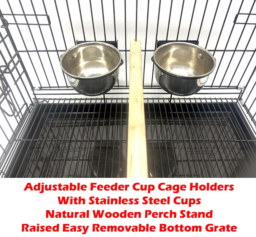 Durable Easy Portable Collapsible Metal Travel Or Veterinary Collapsable Parrot Bird Carrier Beaks-Proof Easy Clean Carrier Cage
