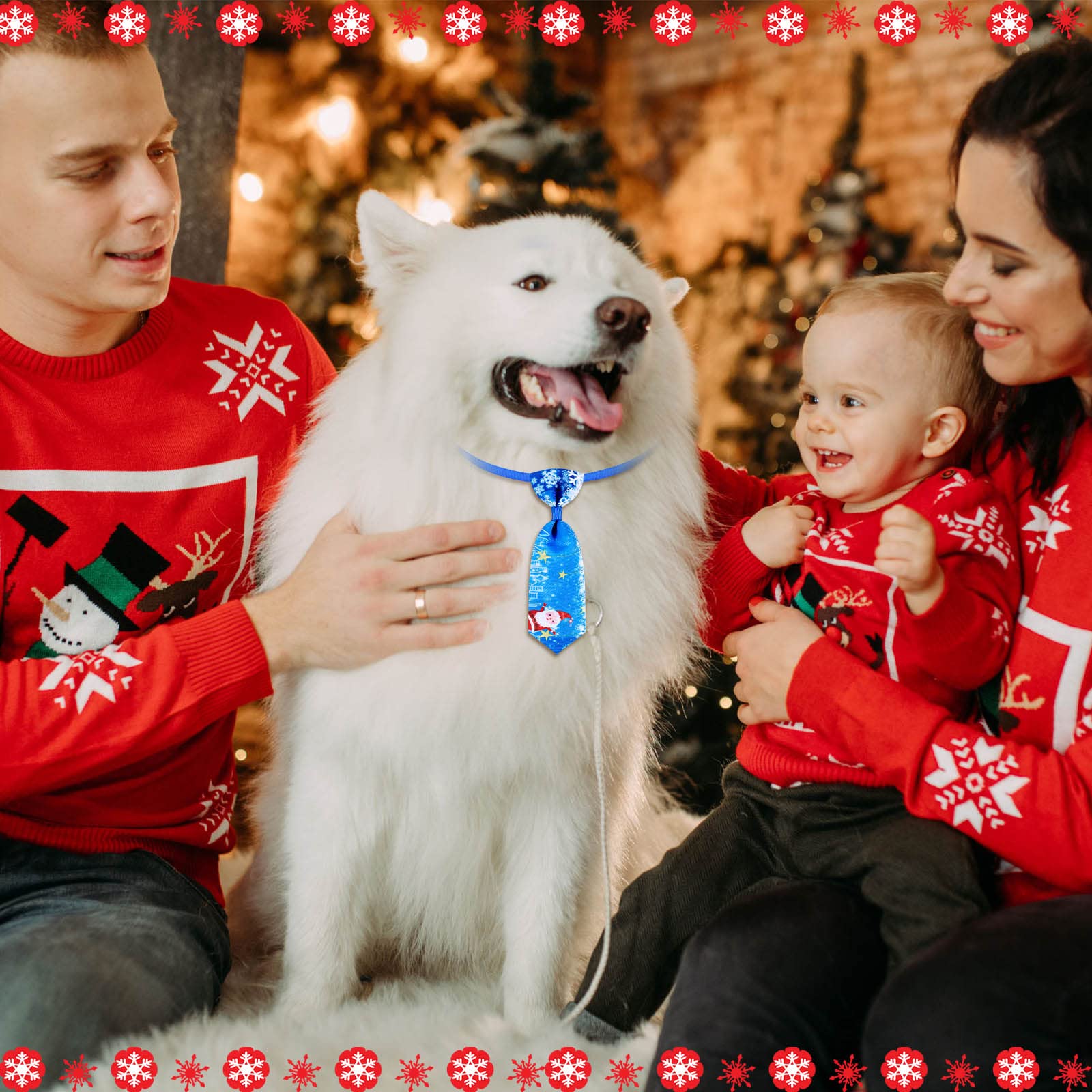 50 Pieces Christmas Dog Bow Tie Collar Set Includes 25 Dog Neckties And 25 Dog Bow Ties Adjustable Dog Bowties Neckties Collars For Dogs Cat Decoration(Stylish Pattern)