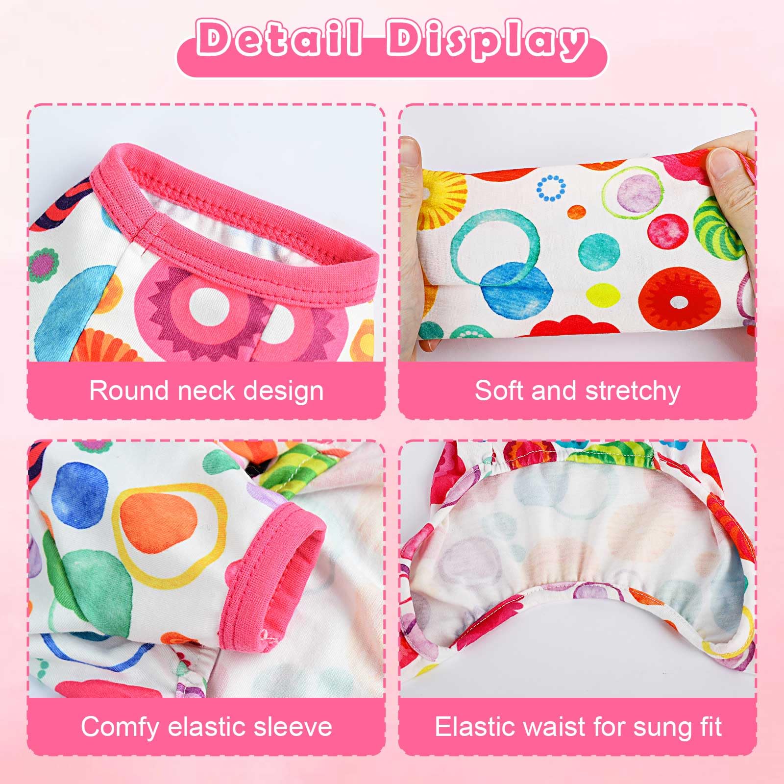 Dosuyi Dog Pajamas Spring Summer Pet Clothes For Small Dogs Girl Boy Soft Stretchy Puppy Clothes Cat Pjs Pet Jammies Outfit (Flo