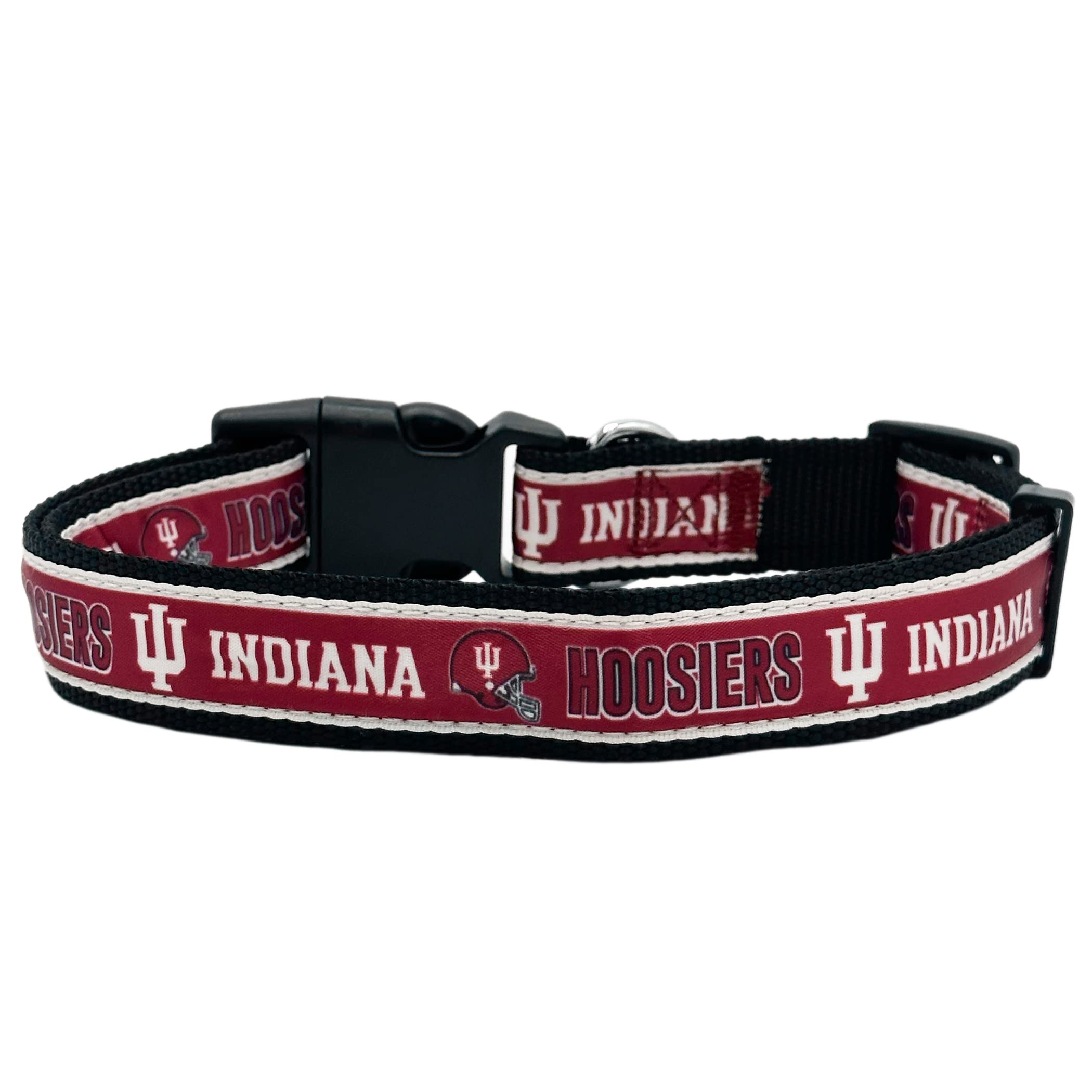 Pets First Collegiate Pet Collar New Version Indiana Hoosiers Dog Collar, Size Large. Best Sports Team Color For Dogs & Cats. A 