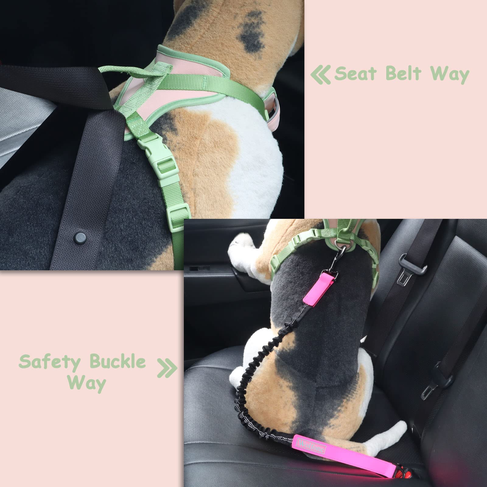 Wolfone No Pull Dog Harness Adjustable Soft Padded Pet Vest With Control Handle Adorable Daily Harness For Dogs(Gossamer Pink Xs