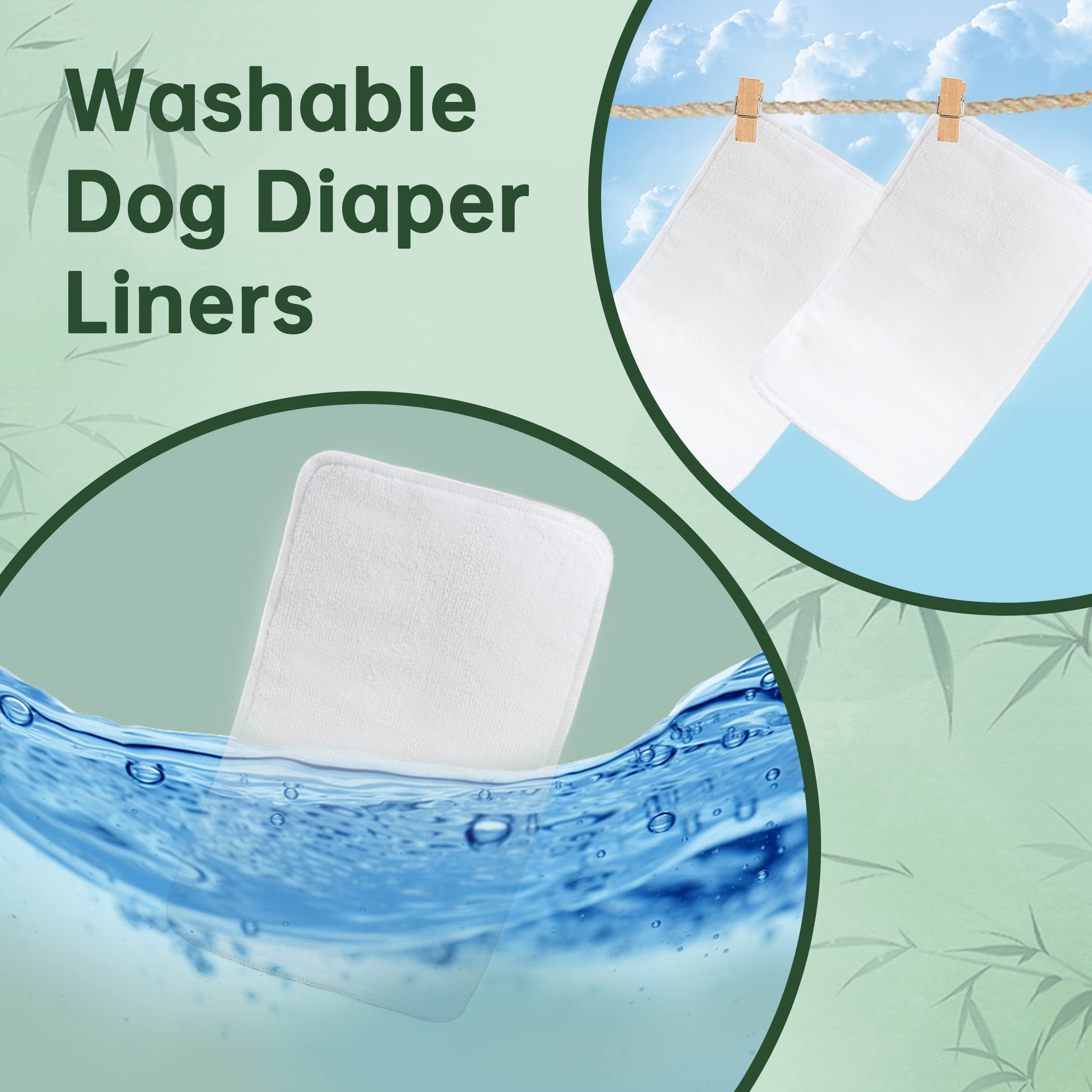 Wegreeco Dog Diaper Pads - Bundle of 10 - (Male Small,3.5x8.7)