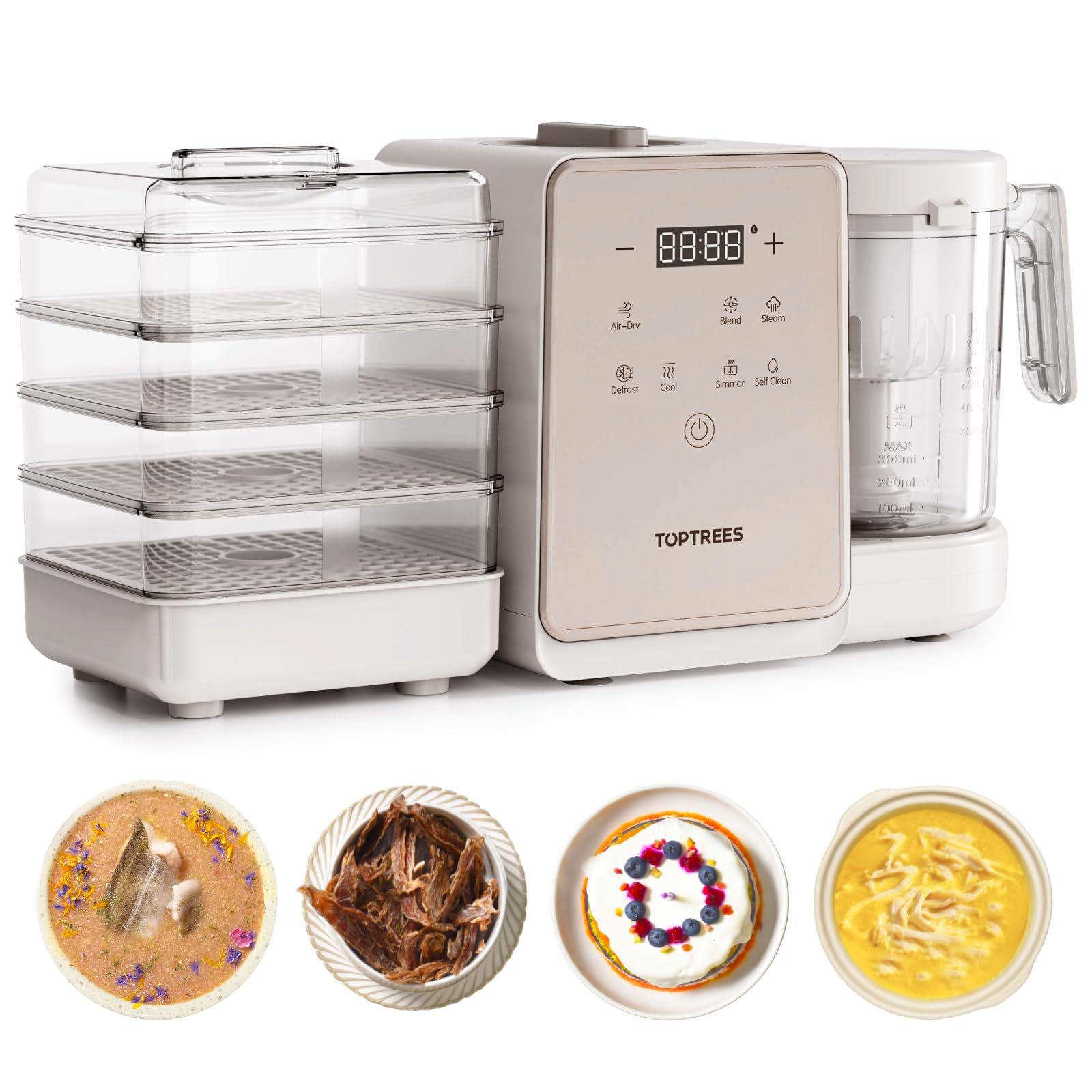 Pet Treats Maker - 10 Types of Homemade Fresh Treats & Foods for Dogs, Cats & Small Pets, 5.5-Qt 7-in-1 Cooking Machine with Eas