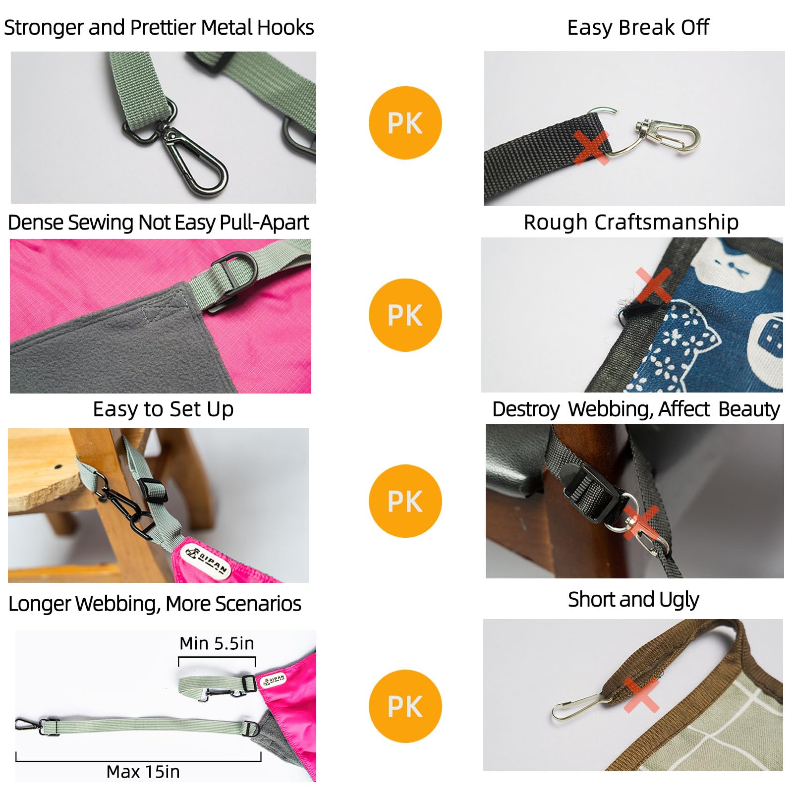 Qipan Cat Hammock - Washable Soft Outdoor Mat, Waterproof Cooling Pad For Cats & Small Animals (Large, Red)