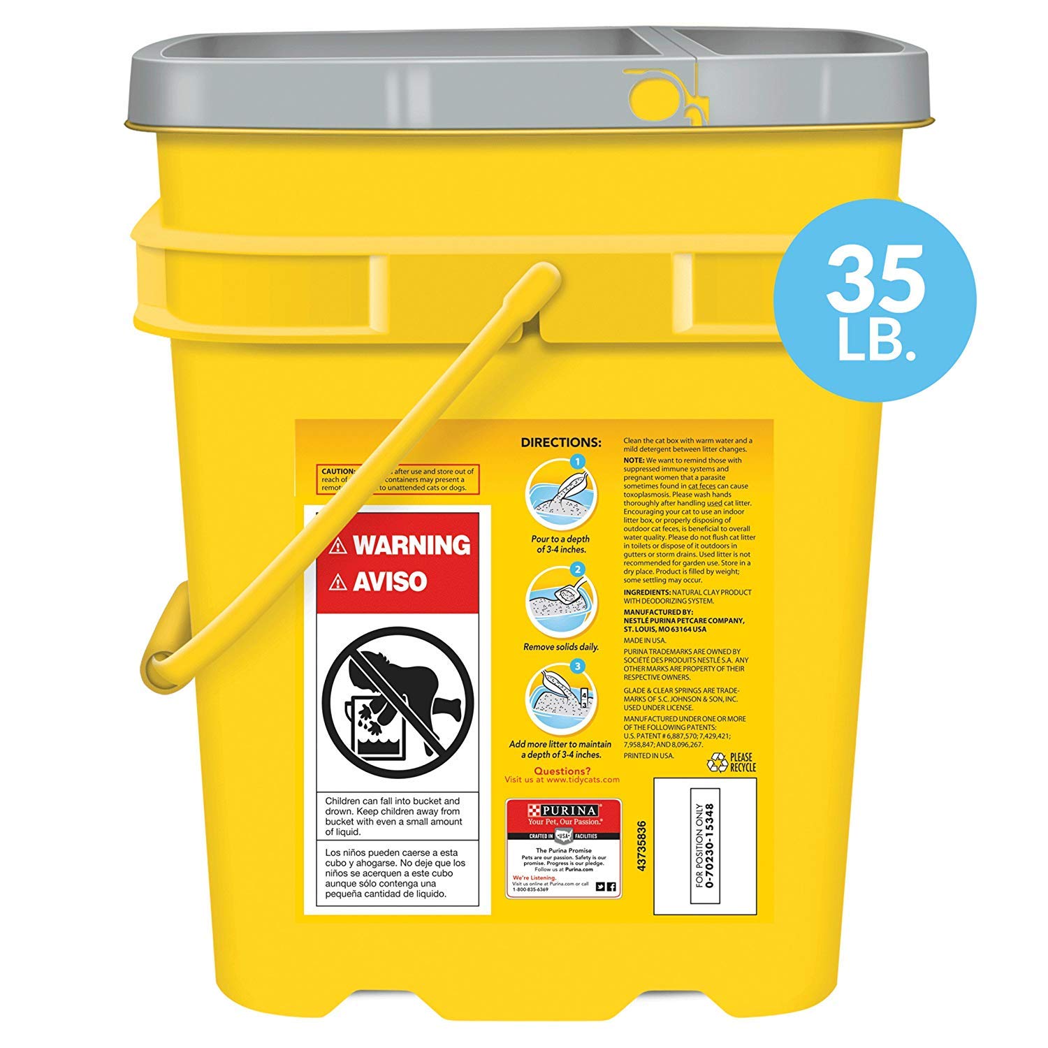 Purina Tidy Cats Clumping Cat Litter, Glade Clear Springs Multi Cat Litter - 35 Pound (Pack Of 1)