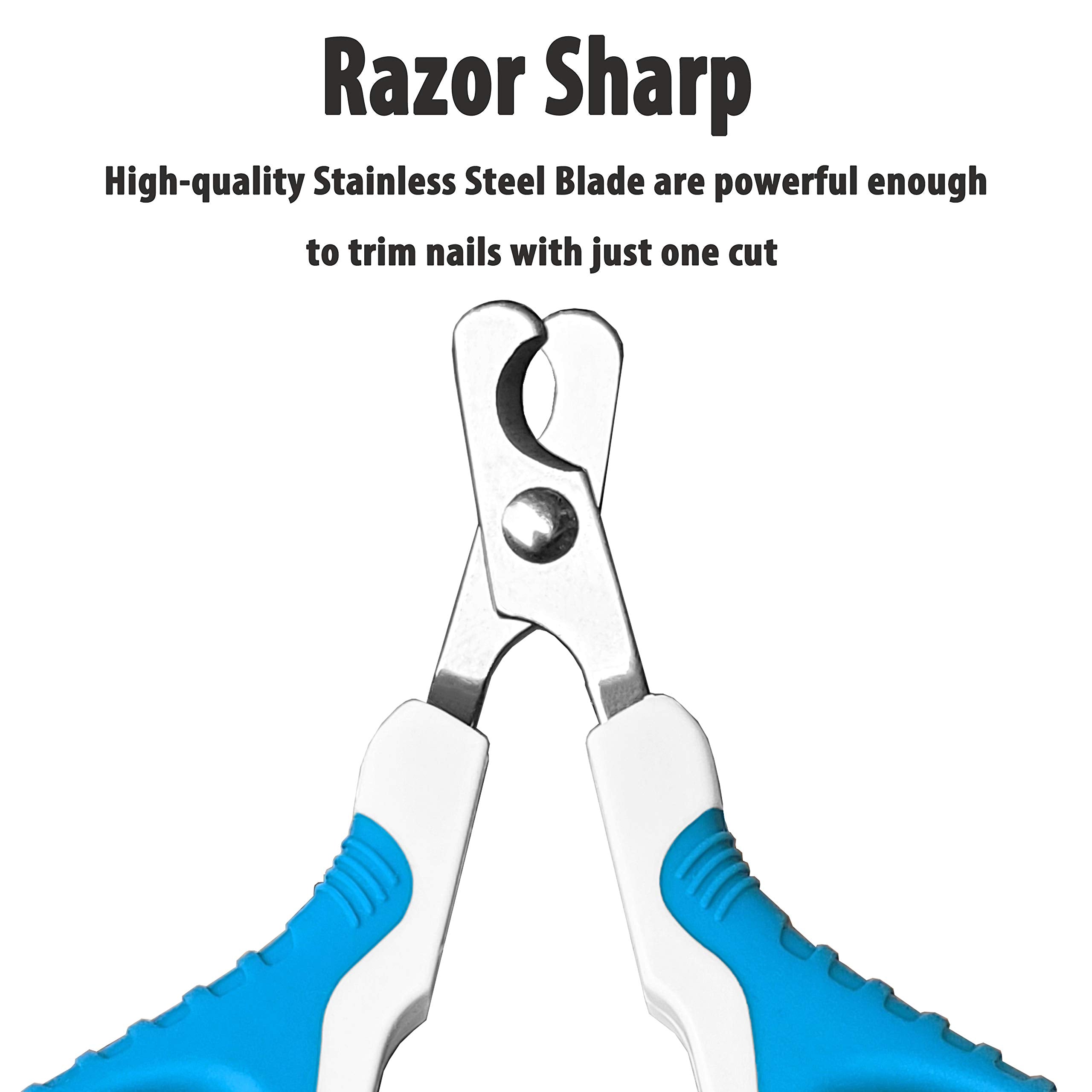 Gonicc Professional Pet Nail Clippers And Trimmer - Best For Cats, Small Dogs And Any Small Pets. Sharp Angled Blade Pet Nail Tr