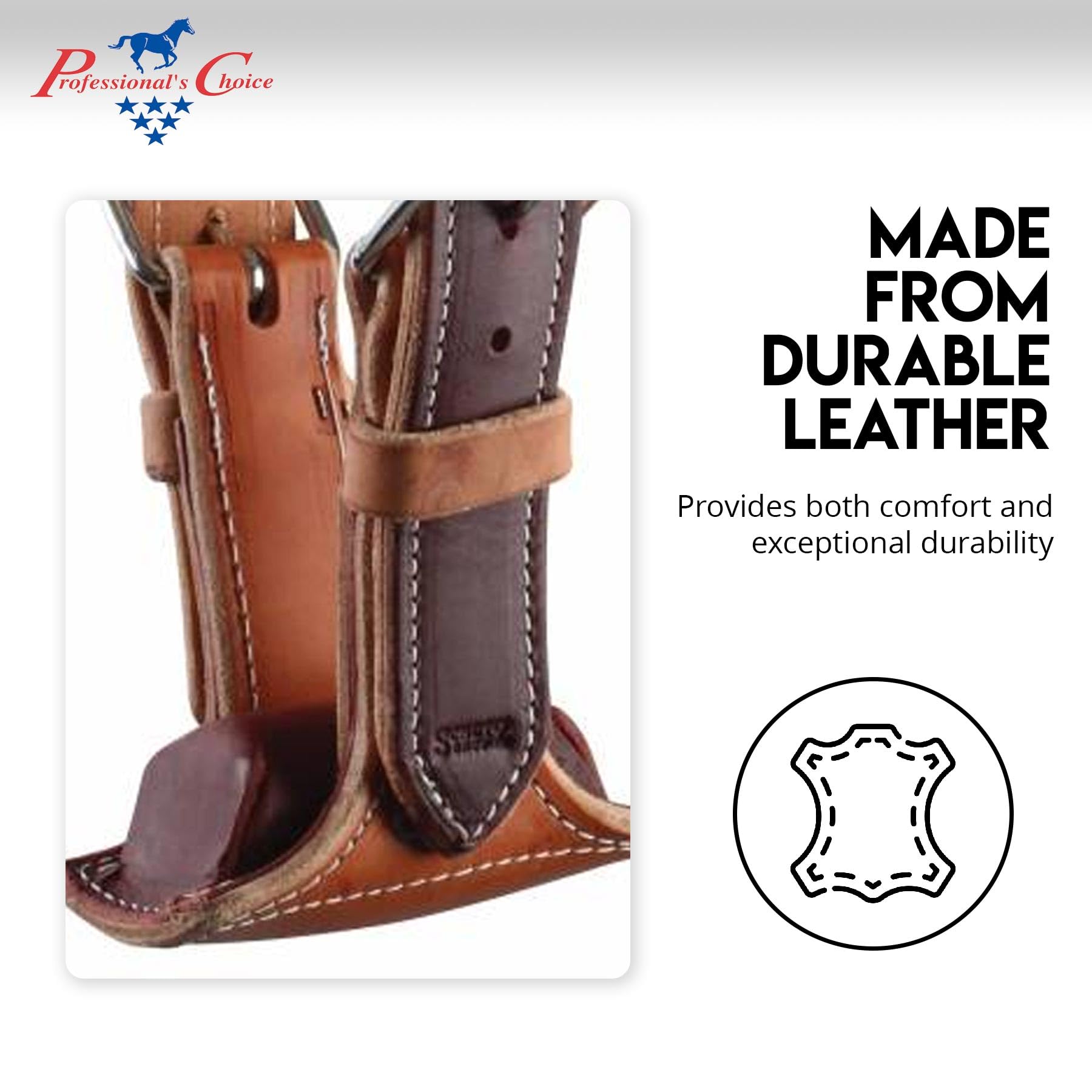 Professionals Choice The Dare Cribbing Control Collar | Durable Leather Cribbing Prevention for Horses | Fully Reversible Adjus