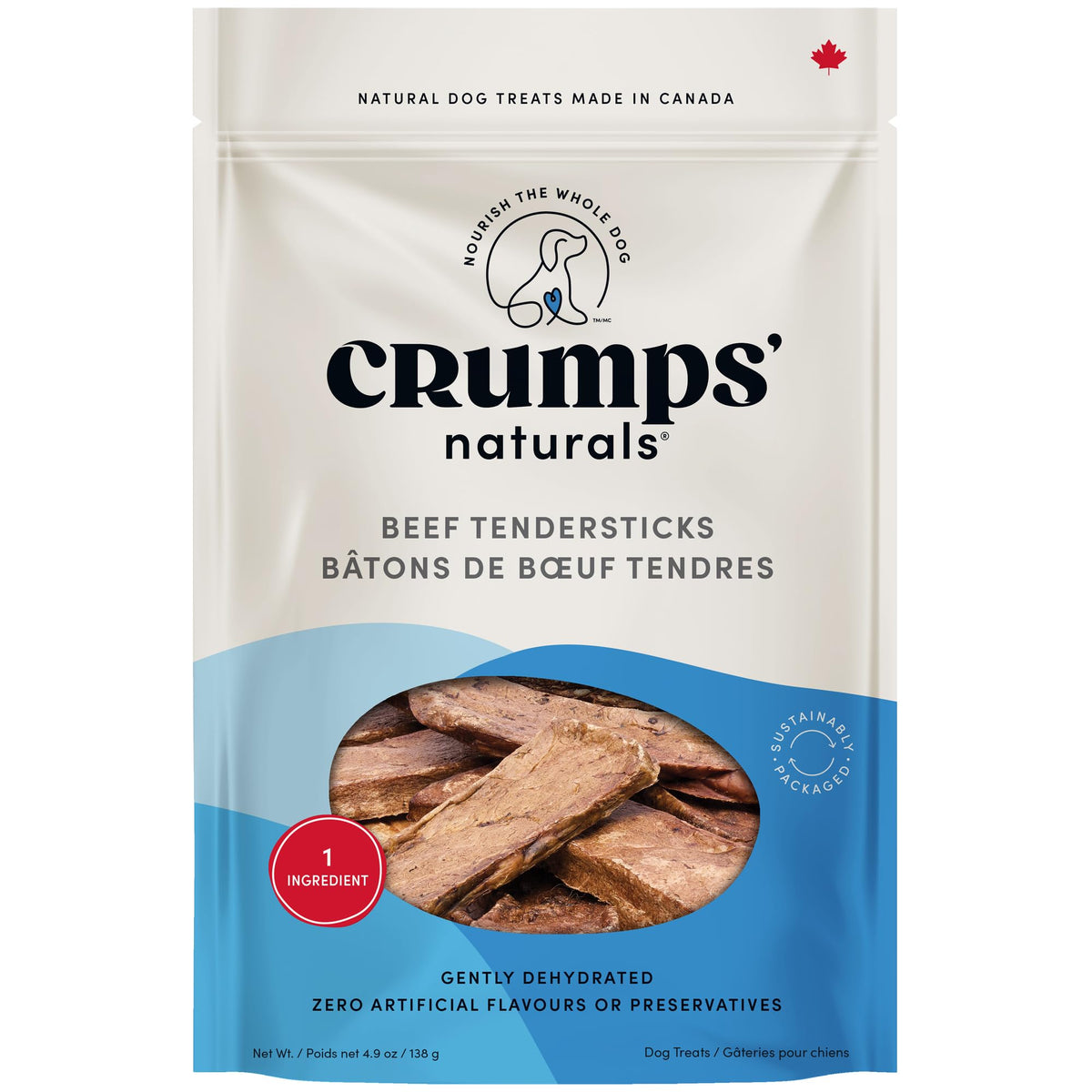 Crumps' Naturals Beef Tender Sticks For Pets, 4.9-Ounce