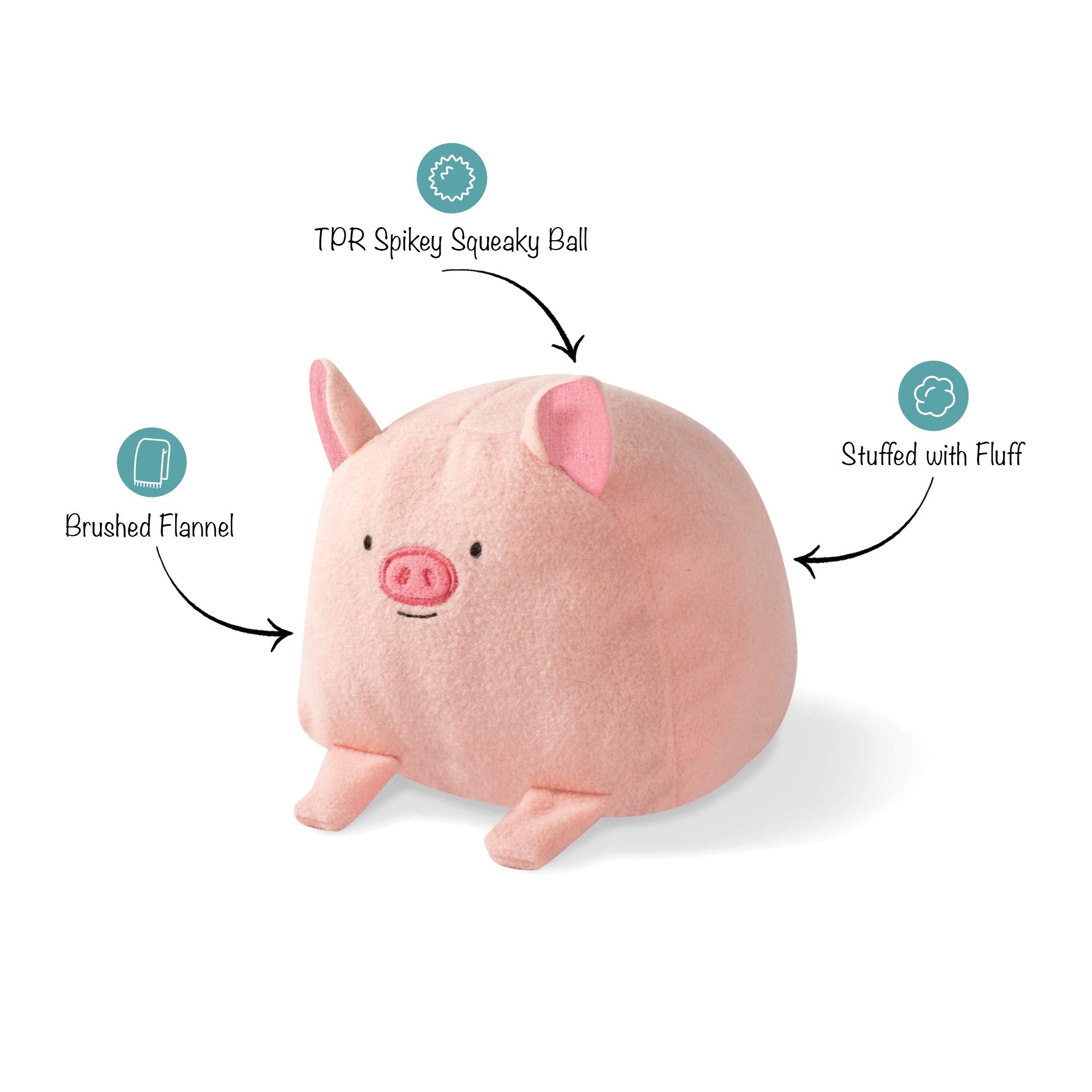 Fringe Studio Ball Squeaker Toy For Pets, Pig (286003)
