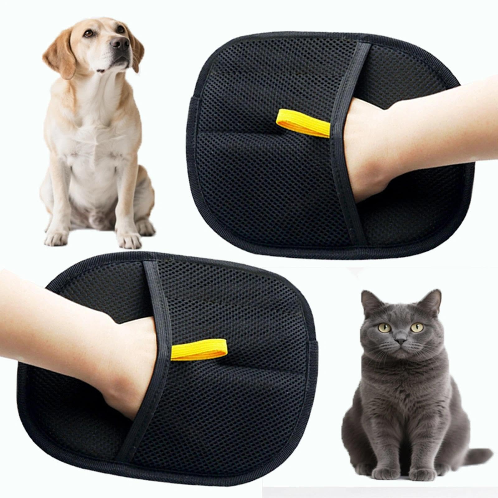 Olymgrow 2 Pcs Pet Hair Removal Glove, Magic Brush Pet Hair, Hairs Remover Glove, Pets Grooming Gloves, Dog Cleaning Gloves