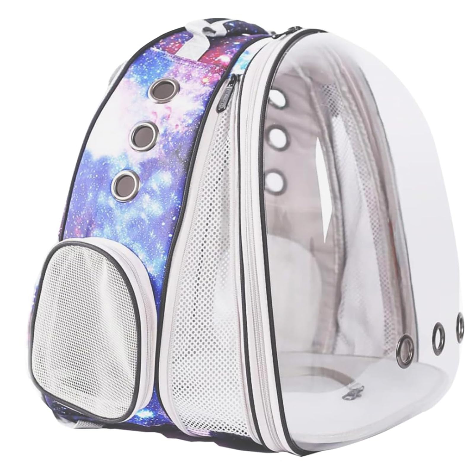 Front Expandable Cat Backpack Carrier, Fit Up To 20 Lbs, Printed Artwork With Space Capsule Bubble Window Pet Carrier Backpack F