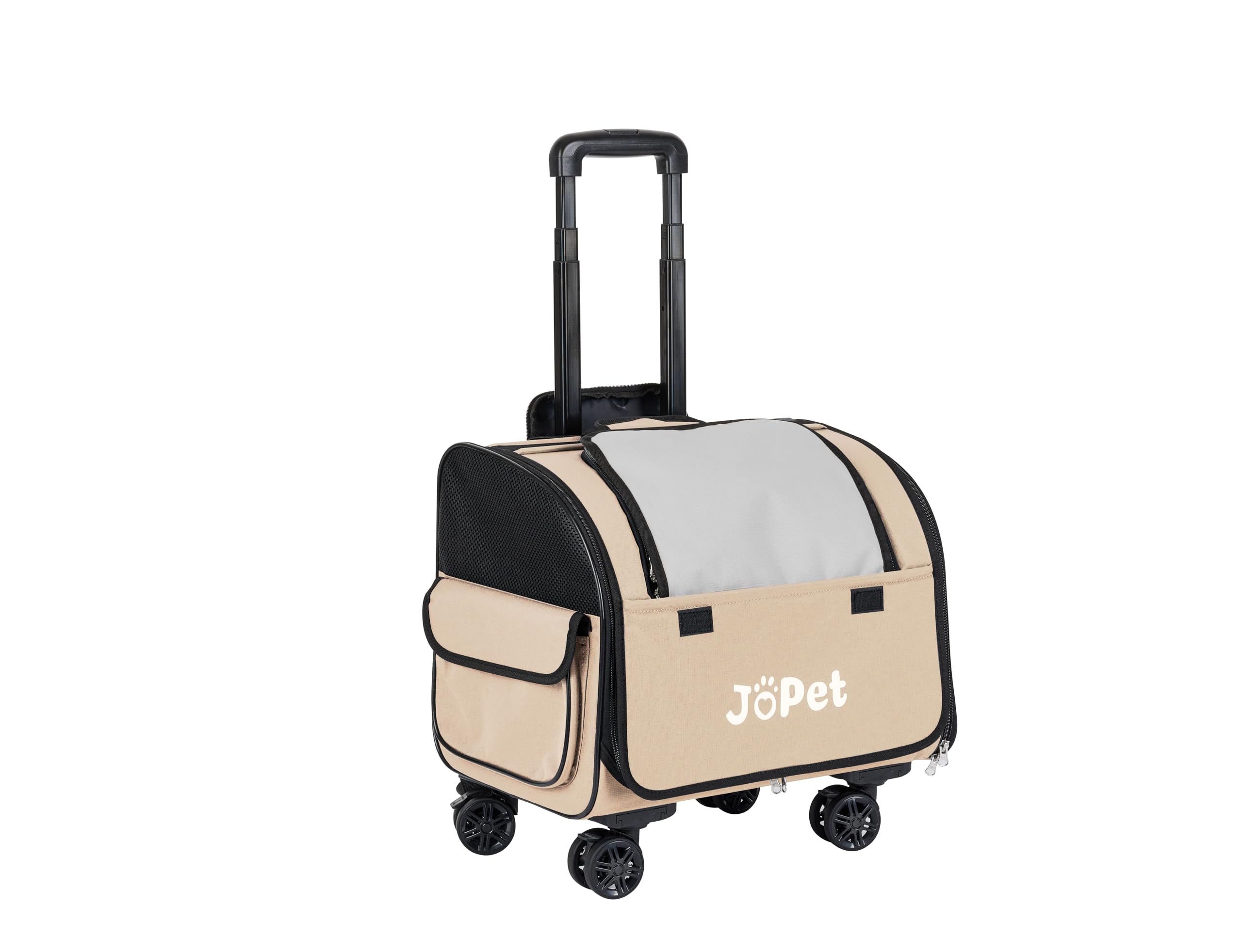 JoPet Pet Bag Carrier with Wheels, Pet Backpack with Wheels, Small Dog Carrier, cat Carrier, Detachable Wheels, Travel Bag, Pet 