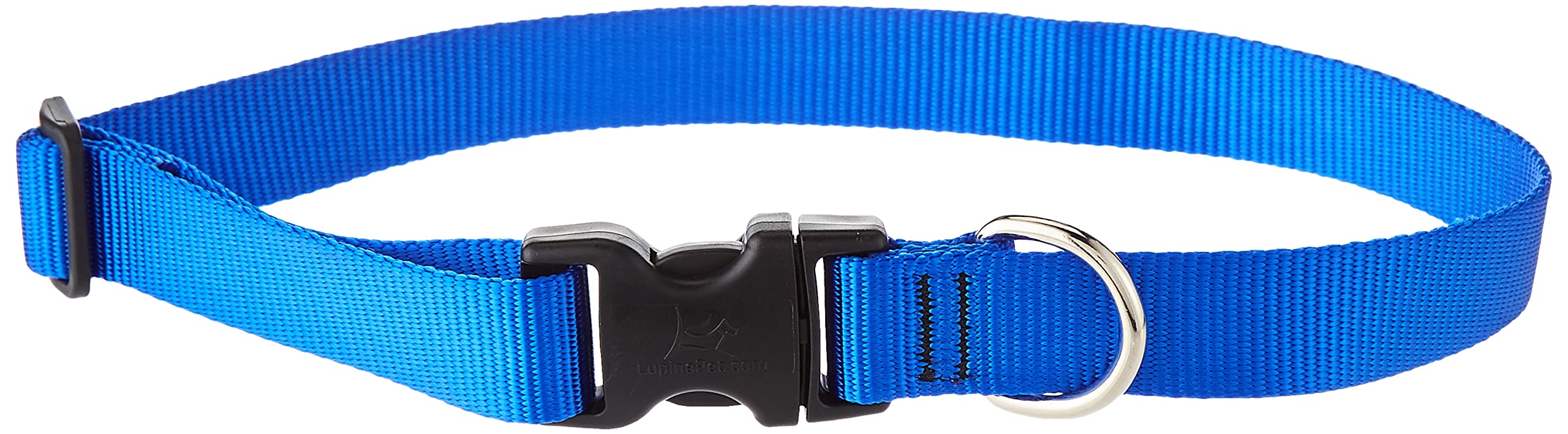 Lupine Pet Basic Solids Blue Blue Nylon Dog Adjustable Collar