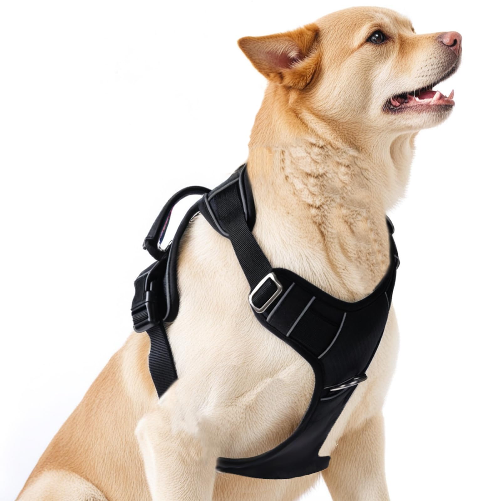 Kvvkii Dog Harness, Adjustable No-Pull Harness With 2 Leash Buckles, Easy-To-Control Handle For Medium Dogs, Harness For Large D