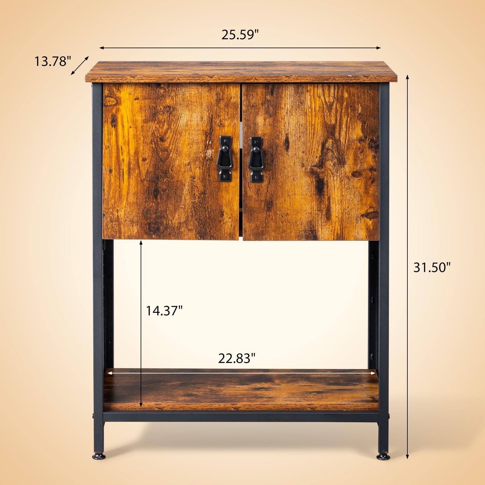 VINGLI 20 Gallon Fish Tank Stand, Metal Frame Aquarium Stand with Cabinet for Double Fish Tank & Accessories Storage, 25.99  L*