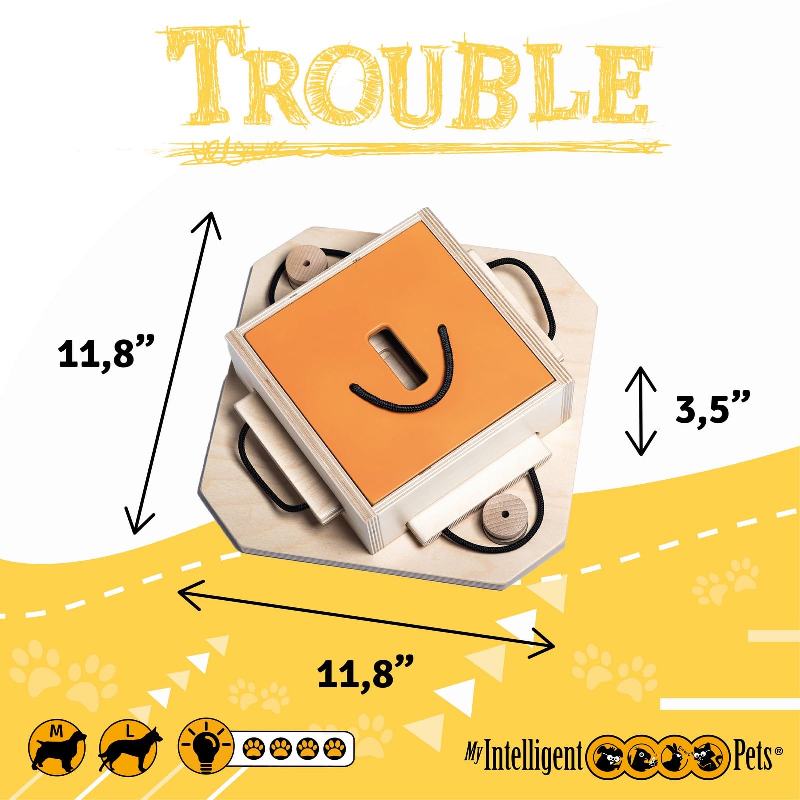 My Intelligent Dogs Trouble - Interactive Dog Puzzle Toy, Engaging Brain Game for Mental Stimulation and Enrichment
