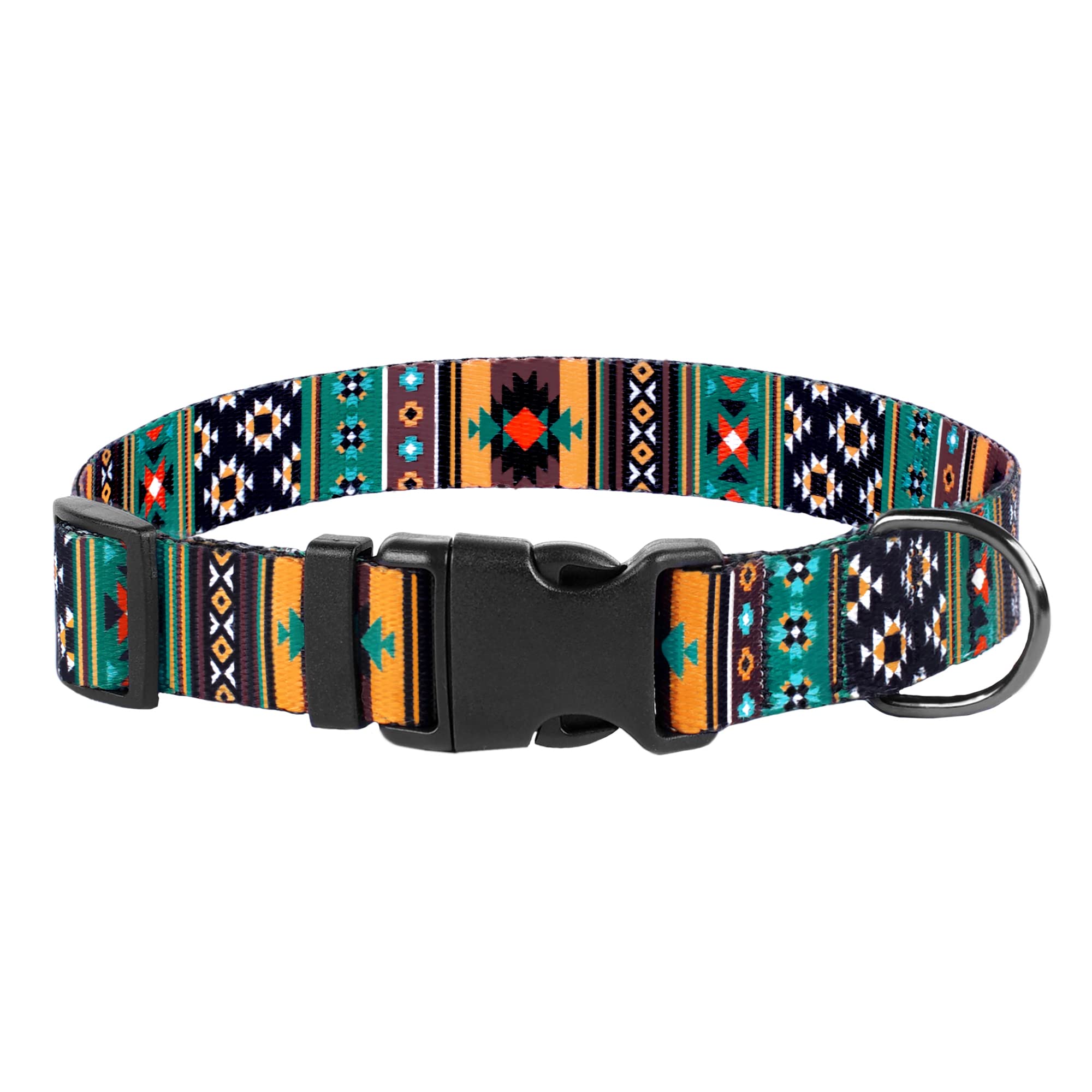 Southwest Dog Collar Tribal Pattern Adjustable Puppy Pet Collars For Small Medium Large Dogs Aztec Print (Tribal, Neck Fit 18'-26')
