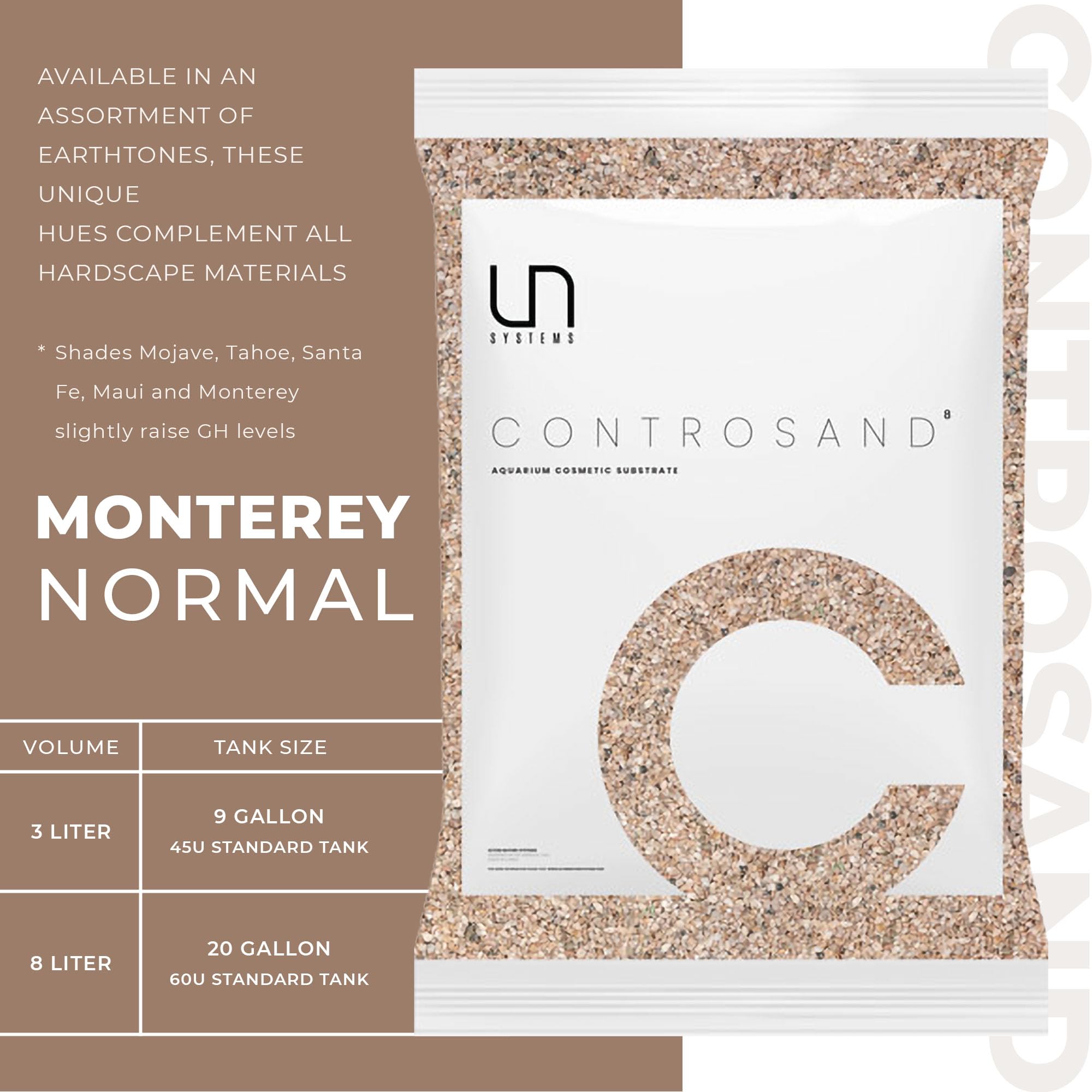 Ultum Nature Systems Controsand Monterey Aquarium Gravel (8L) - Small Pebbles for Fish Tank - Planted Aquarium Rocks - Fish Tank