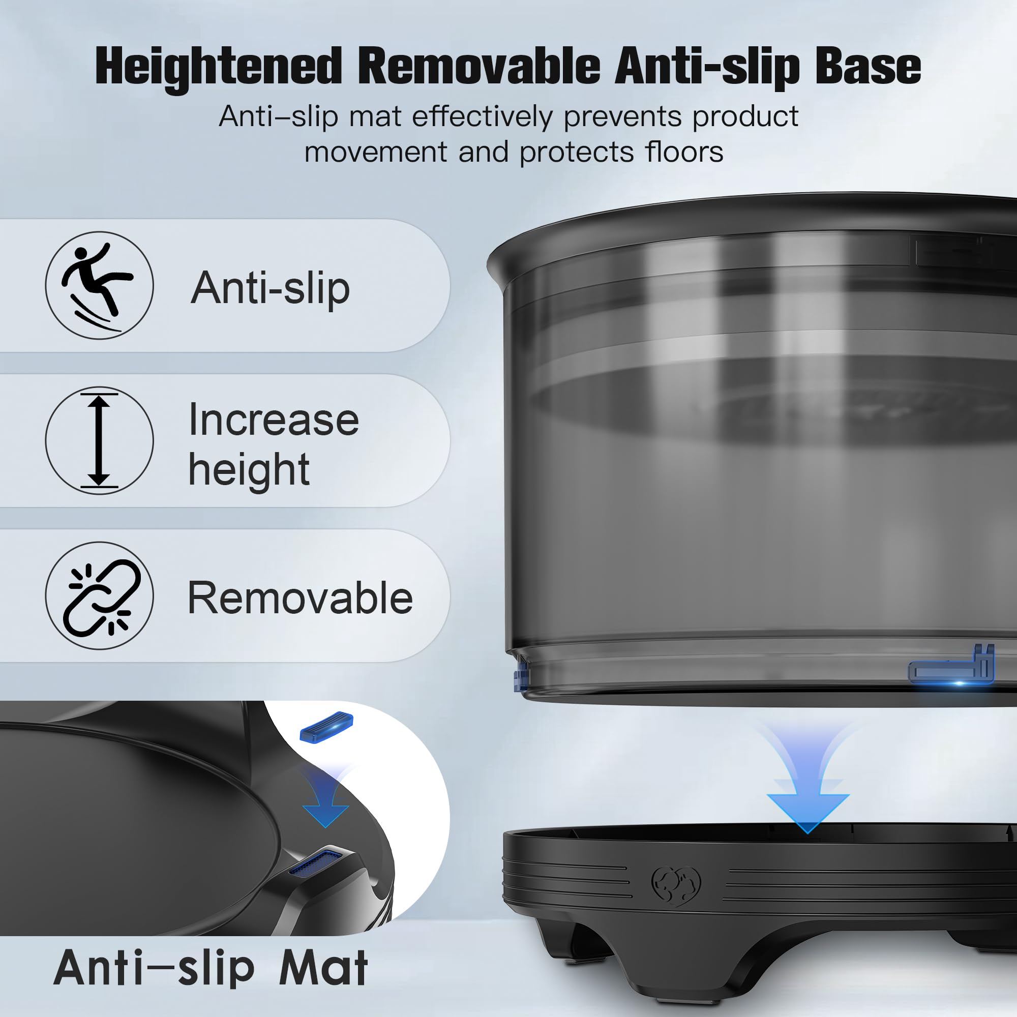 Upsky 5.5L Dog Water Bowl,186Oz Large Capacity No Spill Water Bowl For Dogs, Splash Proof Slow Water Feeder With Heightened Base