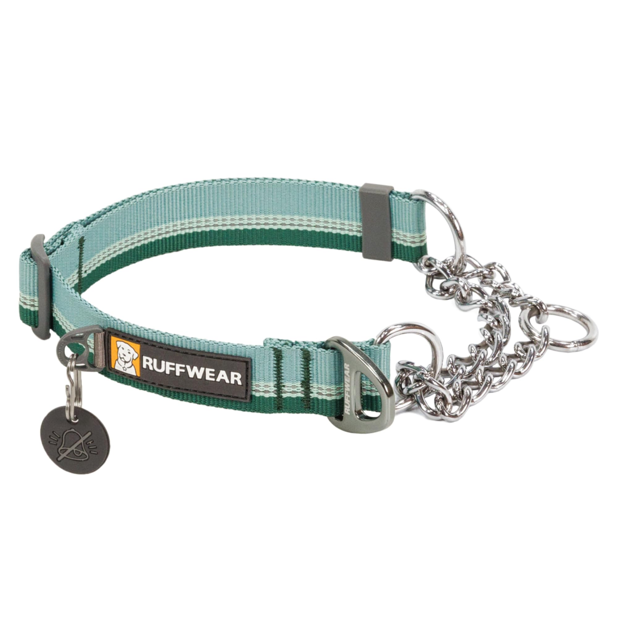 Ruffwear, Chain Reaction Dog Collar, Martingale Style for On-Leash Walking, River Rock Green, 11-14