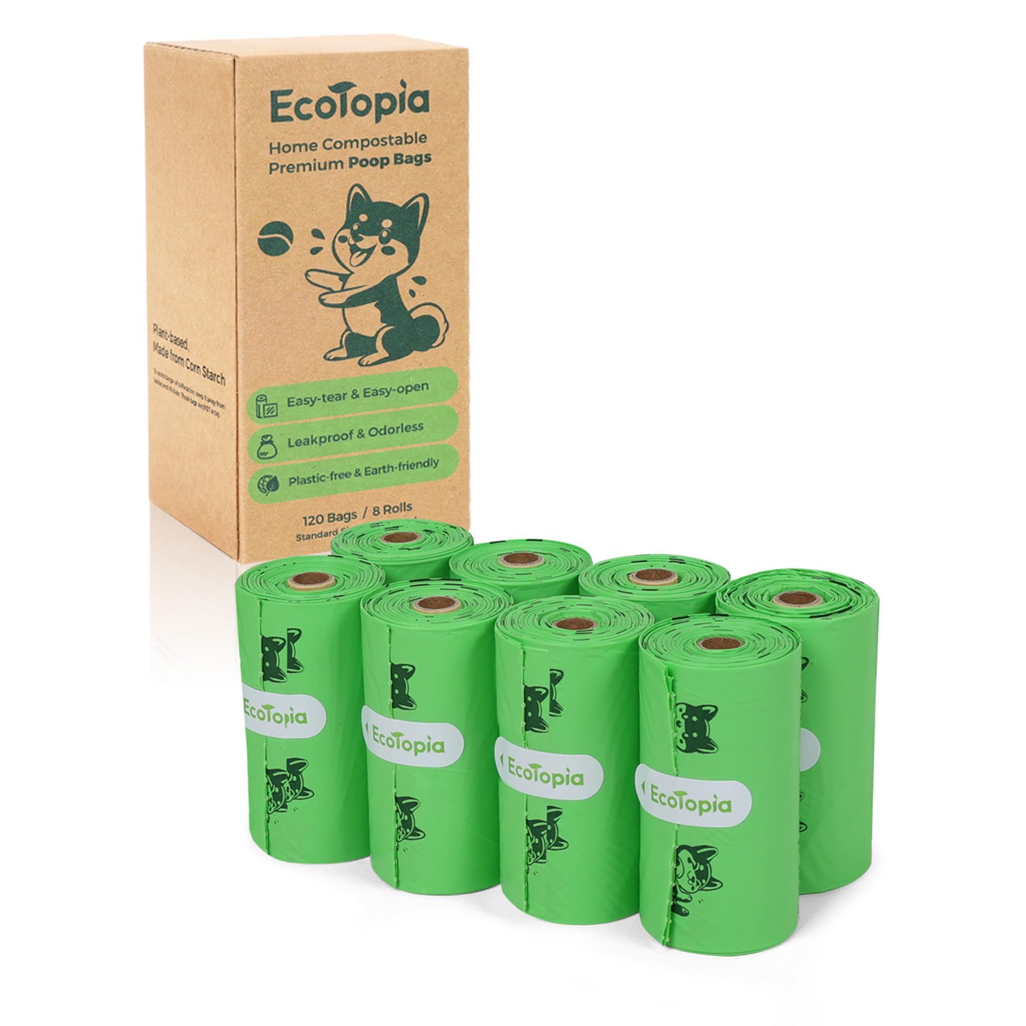 Extra 20% Thicker Dog Poop Bags,100% Certified Biodegradable Poop Bags for Dogs,Compostable Dog Waste Bags,Leakproof Pet Trash B