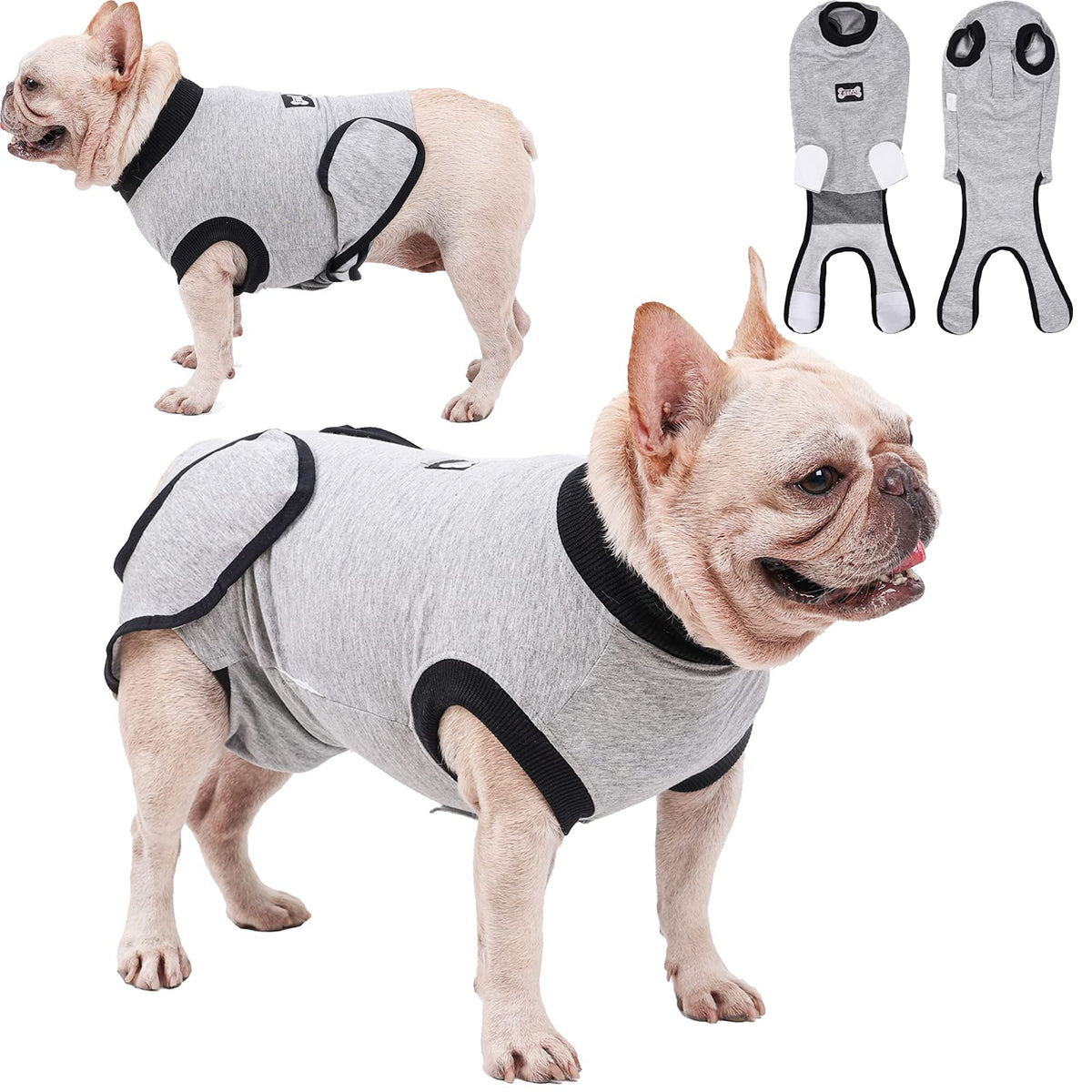 Dog Recovery Suit Surgical Suit For Female Male Dogs,Dog Onesie Cone Ecollar Alternatives For Recovery Dog Body Suit After Surgery Gray L