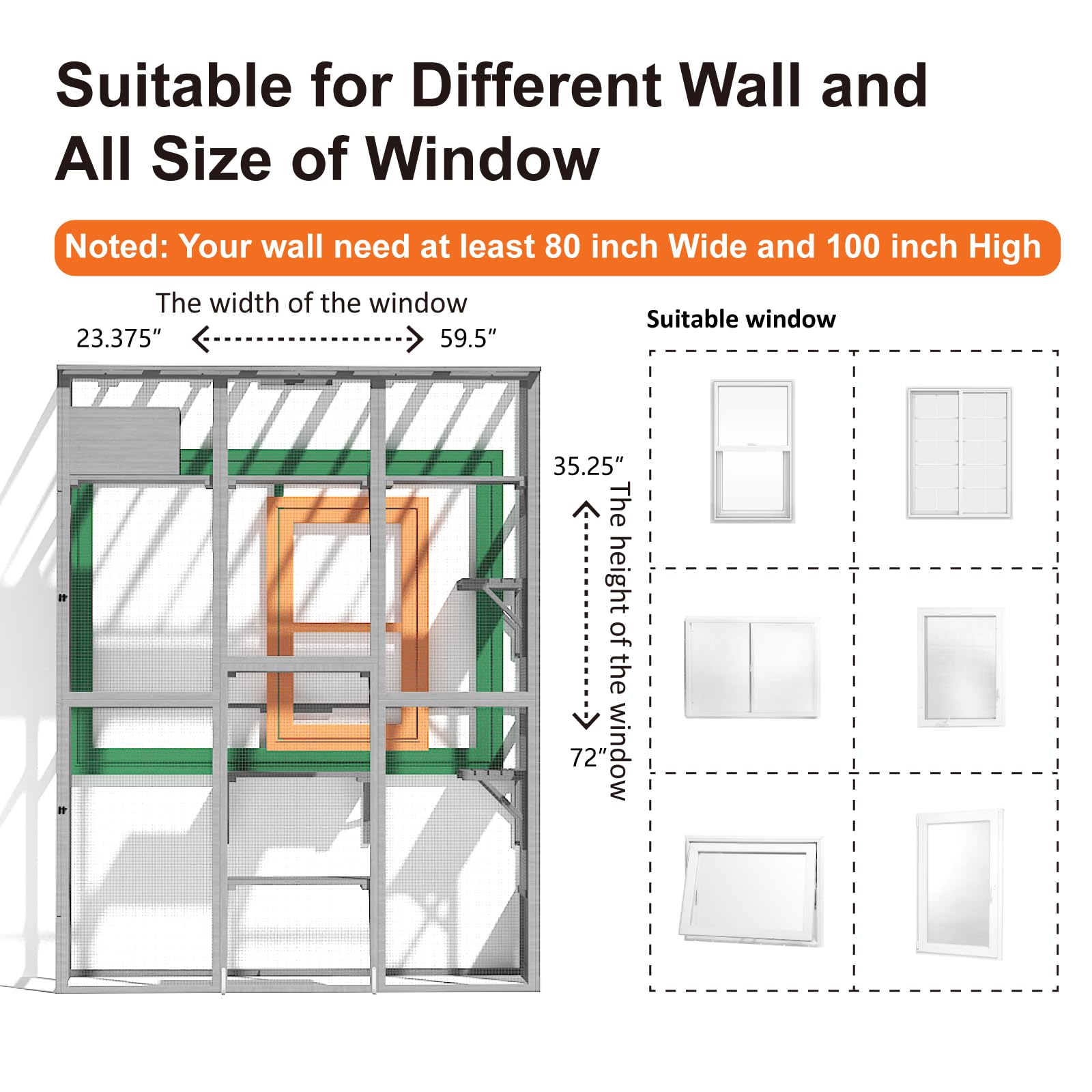 Timhaka Cat Catio, Window Catio For Multiple Indoor Cats With 4 Jump Platforms, Cat Window Perch For Playing, Sunbathing, Nappin