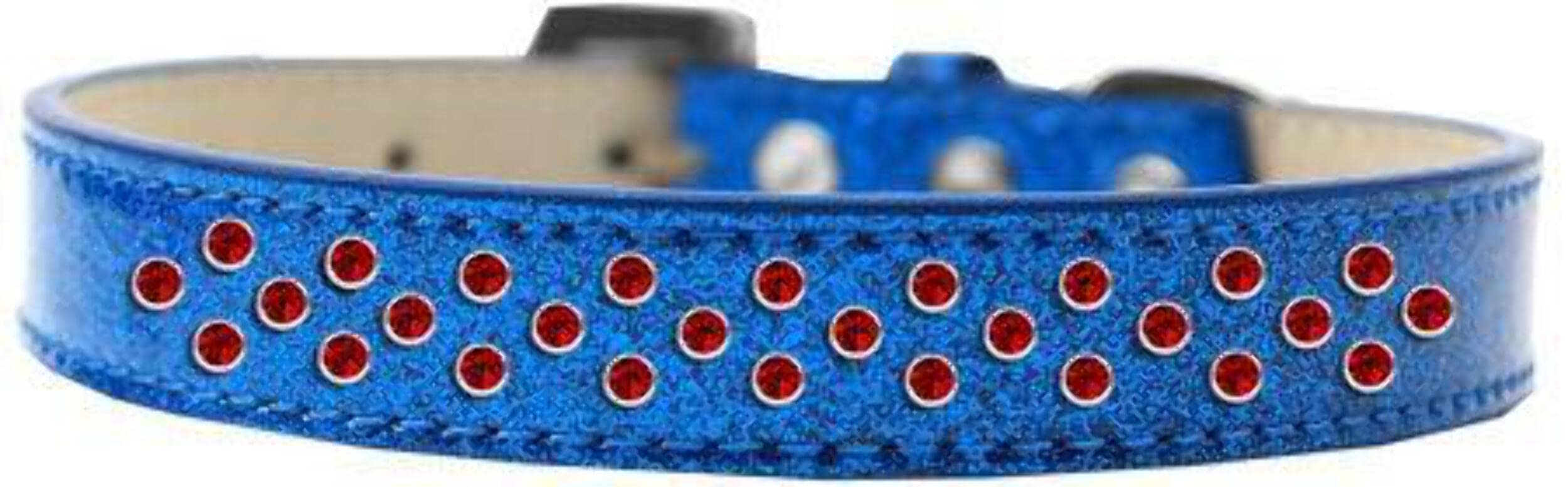 Mirage Pet Products Sprinkles Ice Cream Dog Collar with Red Crystals, Size 12, Red