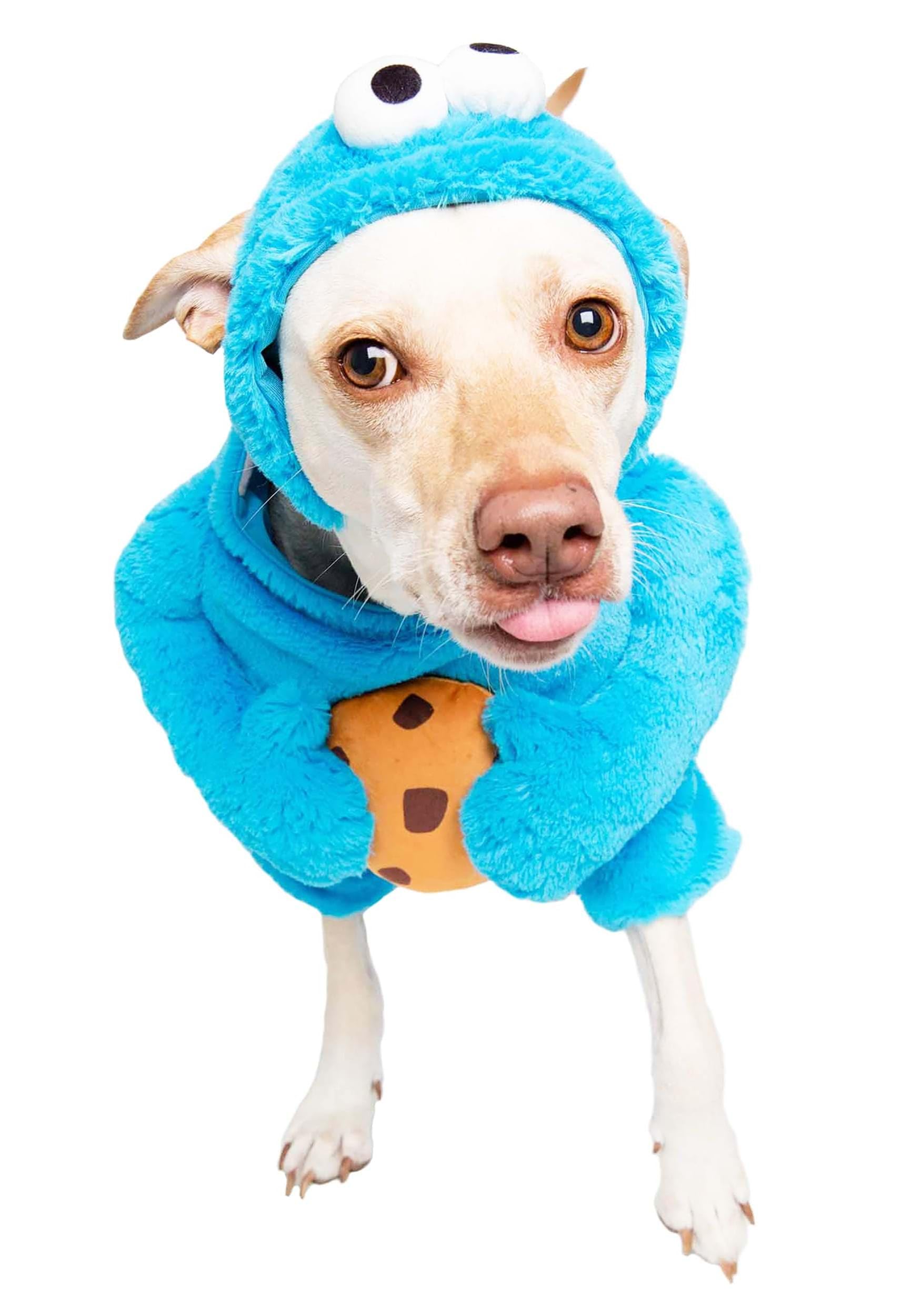 Pet Krewe Unleash The Parade X-Large Cookie Monster Dog Costume Sesame Street Pet Costumes - Perfect for Halloween, Christmas Ho