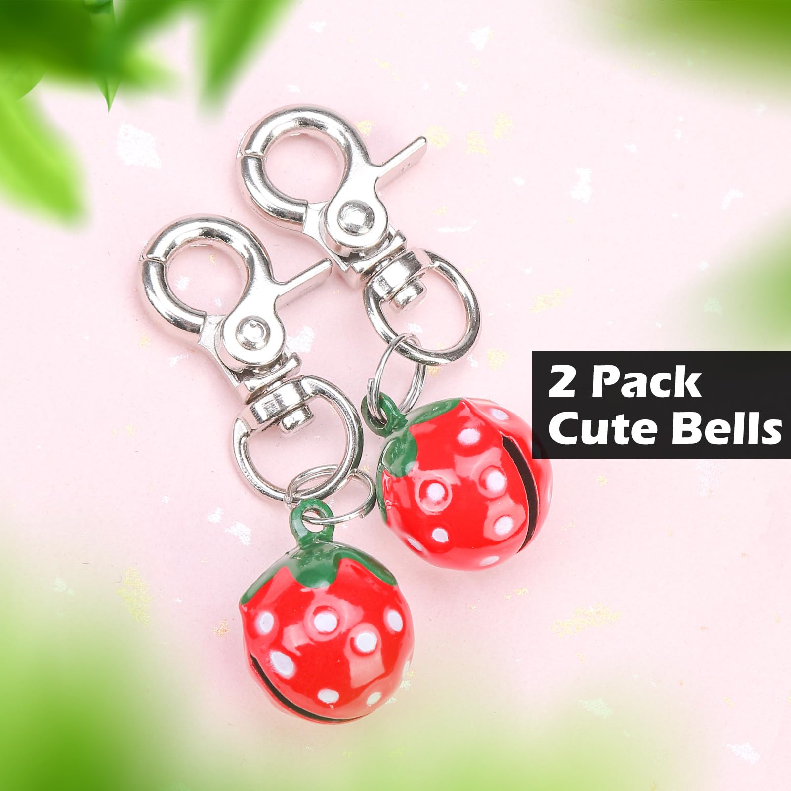 Expawlorer Cat Bell 2 Pack - Pet Collar Accessories Bells Loud With Claw Buckle, Dog Charm Jingle Pendants Jewelry Ornament Stra