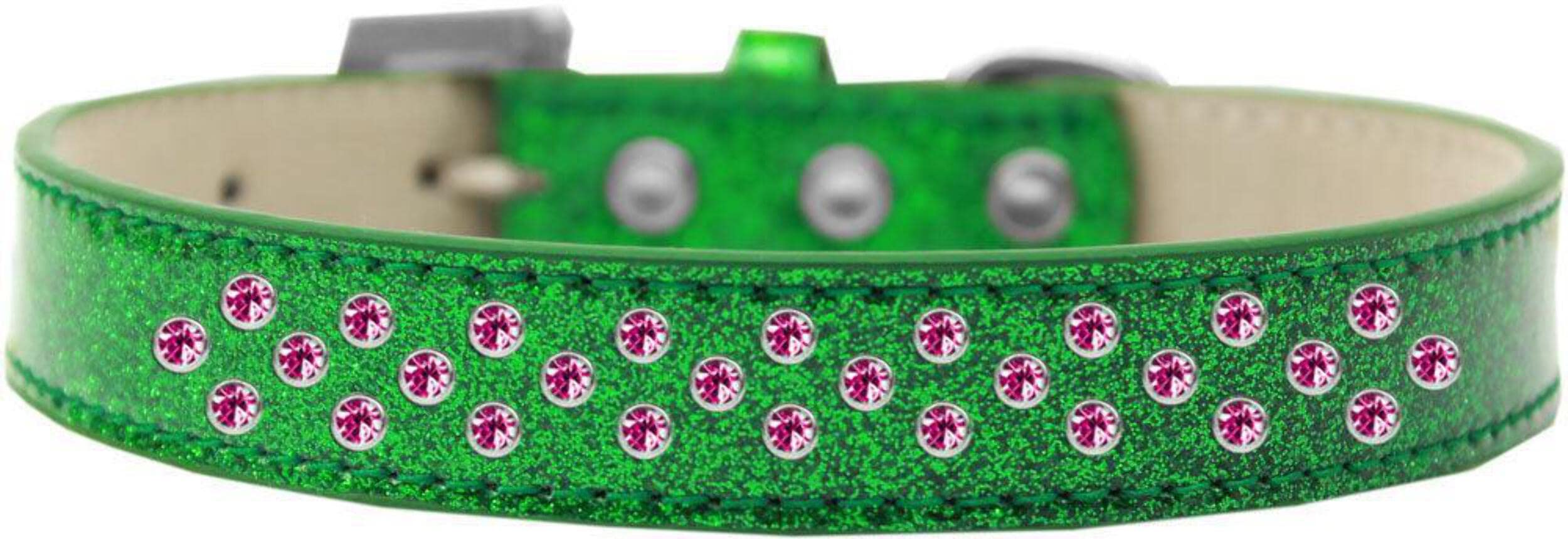 Mirage Pet Products Sprinkles Ice Cream Dog Collar with Bright Pink Crystals, Size 16, Blue