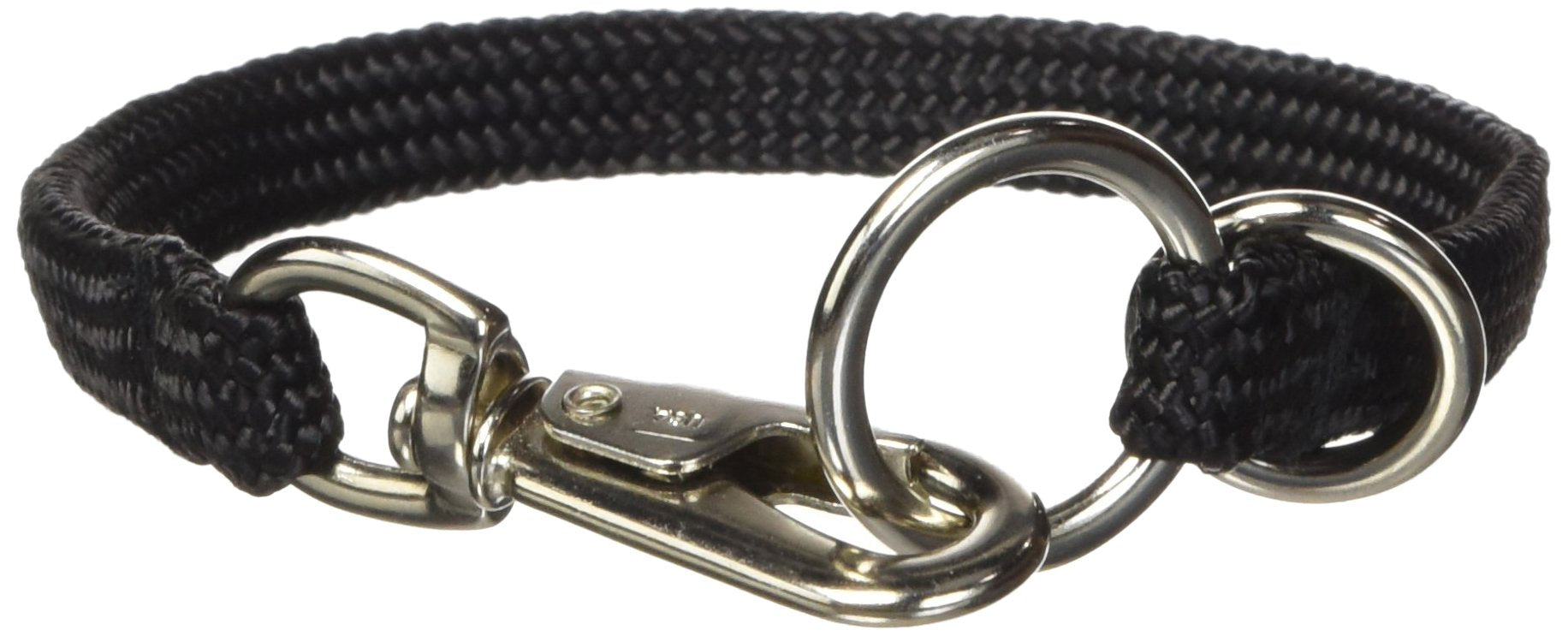 Resco Professional Braided Nylon Snap Choke Collar For Dogs, 12-Inch, Black
