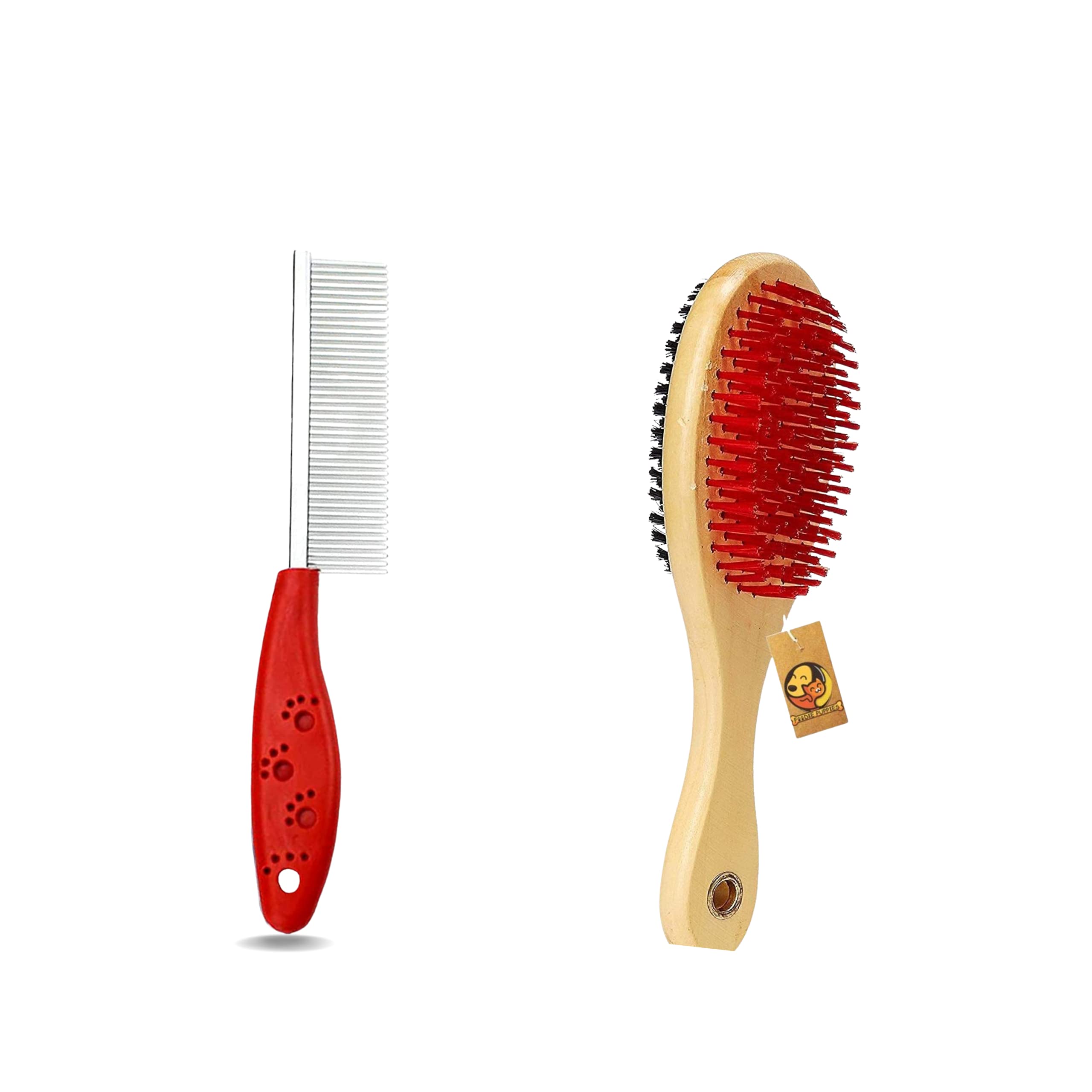 Foodie Puppies 2 In 1 Pet Grooming Professional Quality Hair Massager Deshedding,Dematting Comb Brush For Dogs,Cats & Puppies (S