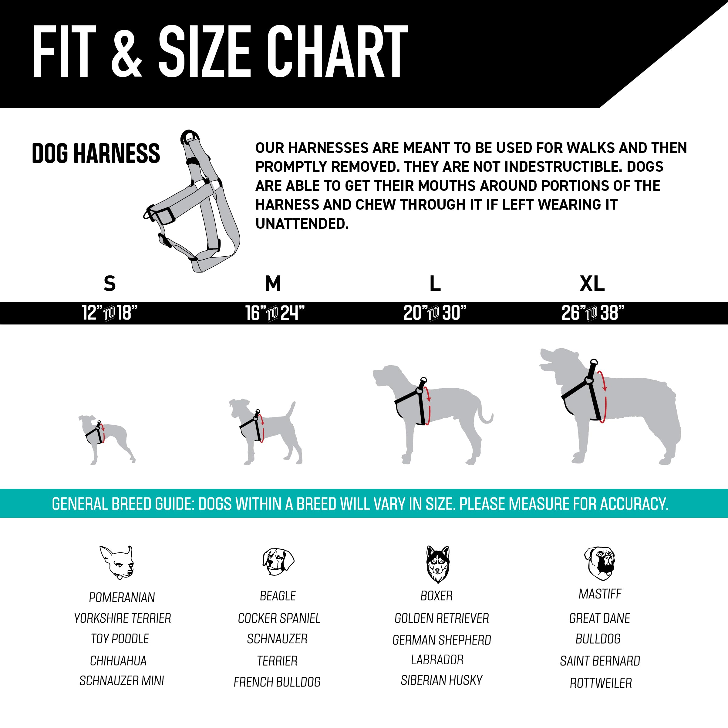 Wolfgang Heavy Duty Adjustable Dog Harness, Pull-Tested for Walking & Training, StarryWolf Print, Medium