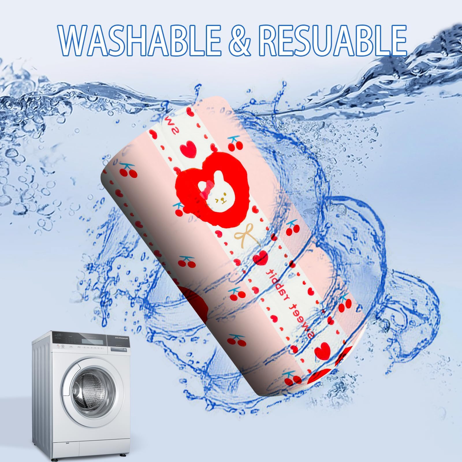 Lovely Dog Crate Mat, Anti-Slip Bottom, Waterproof Reusable Whelping Playpen Crate Reusable Washable Pet Mattress Pads, Pet Trai