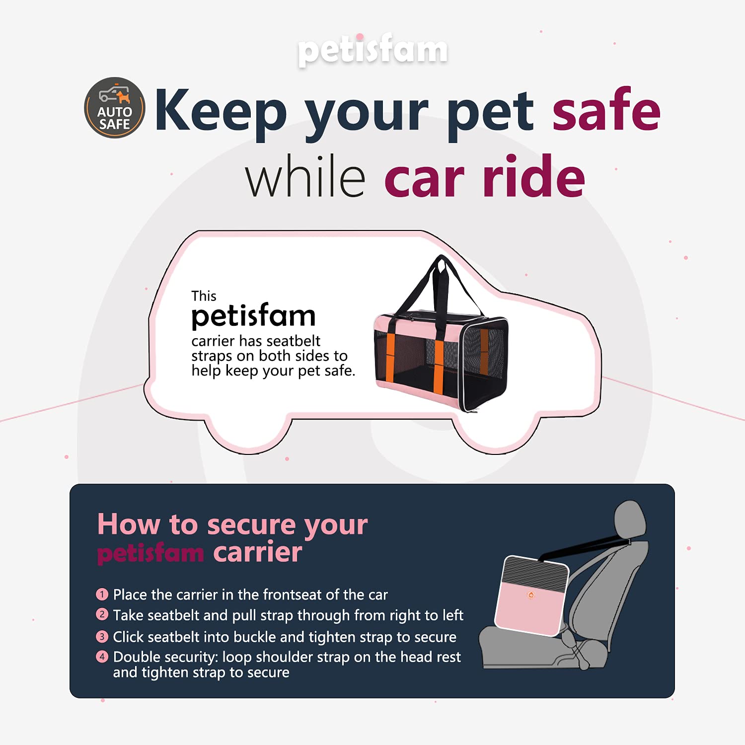 Easy Top Load Large Cat Carrier For Large And Medium Cats, Small Dogs. Easy To Get Cat In, Carry, Storage, Clean And Escape Proo