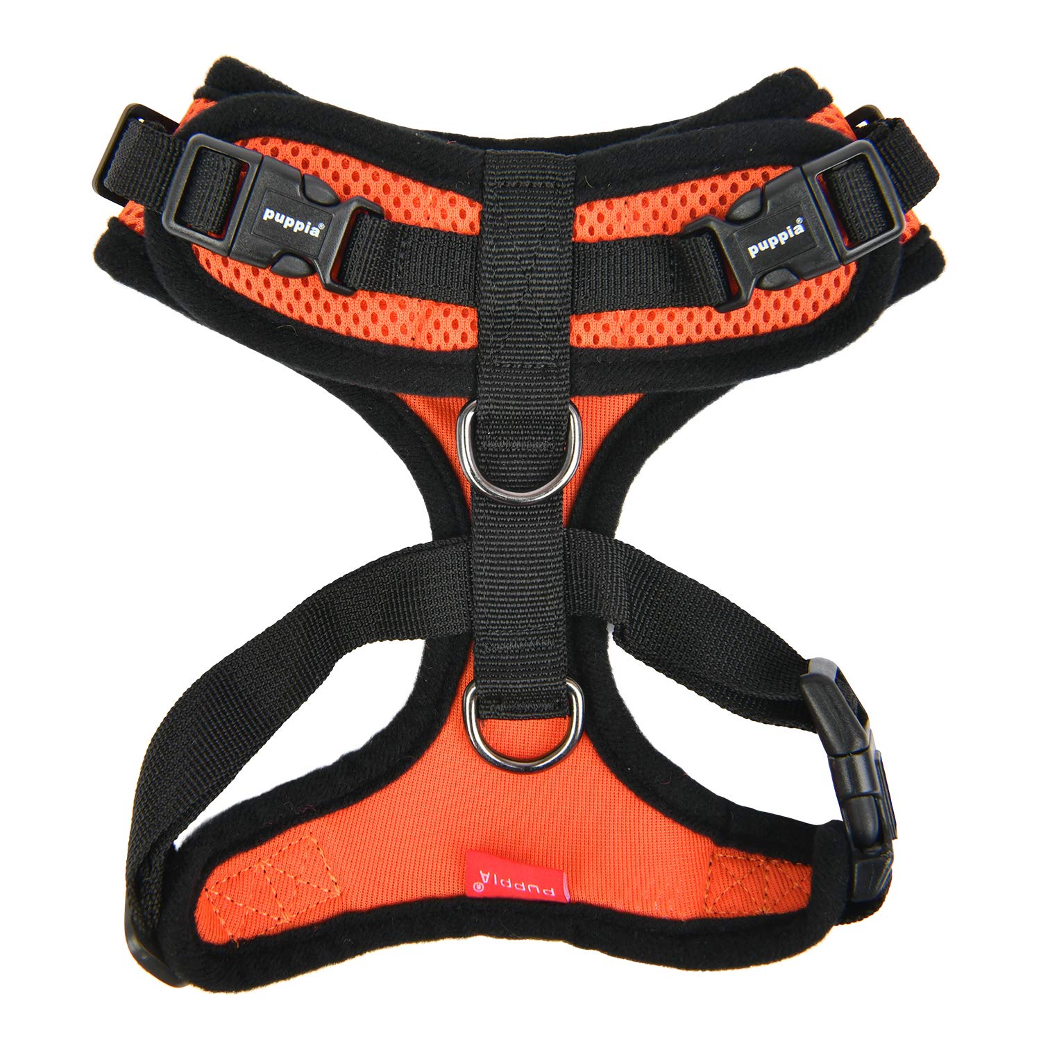 Puppia Authentic Ritefit Harness With Adjustable Neck, Orange, Small