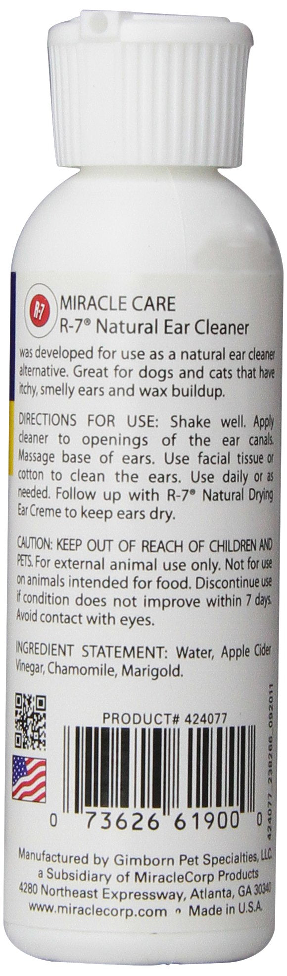 Miracle Care All Natural Ear Cleaner, 4-Ounce